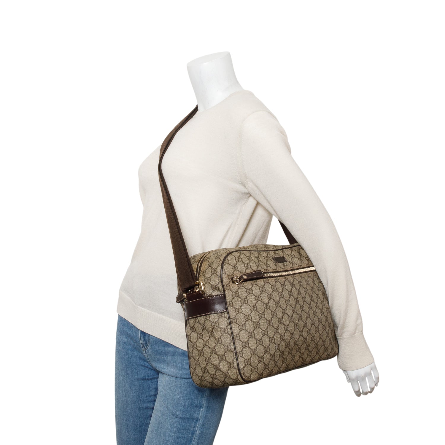 Gucci GG Plus Monogram Messenger Bag