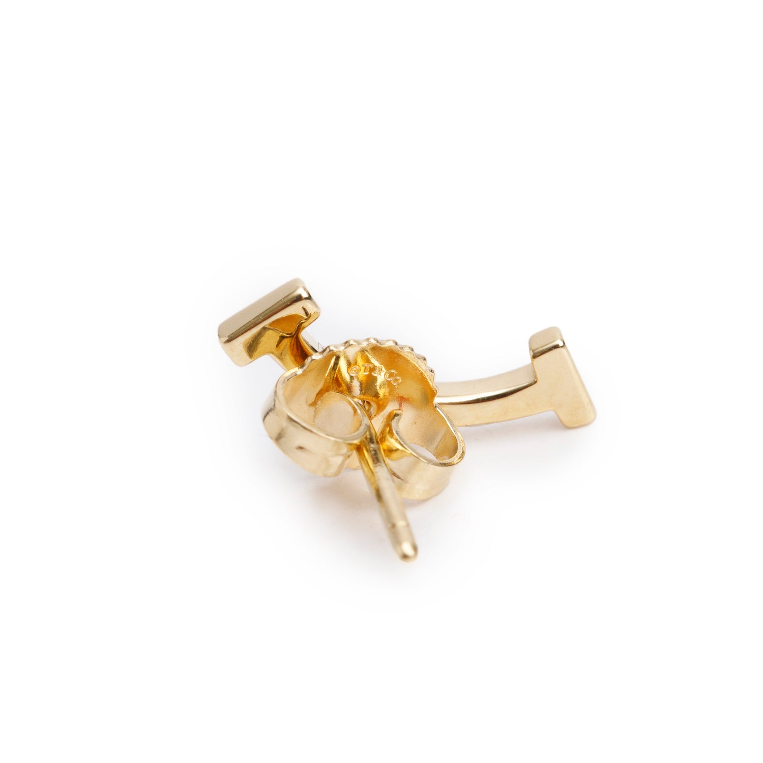Tiffany & Co. 18k Yellow Gold Mini T Smile Earrings w/ Box