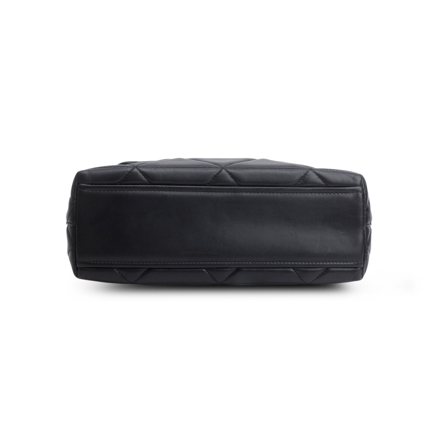 Prada 2021 Black Nappa Triangle Stiched Medium Spectrum Bag w/ Authenticity Card