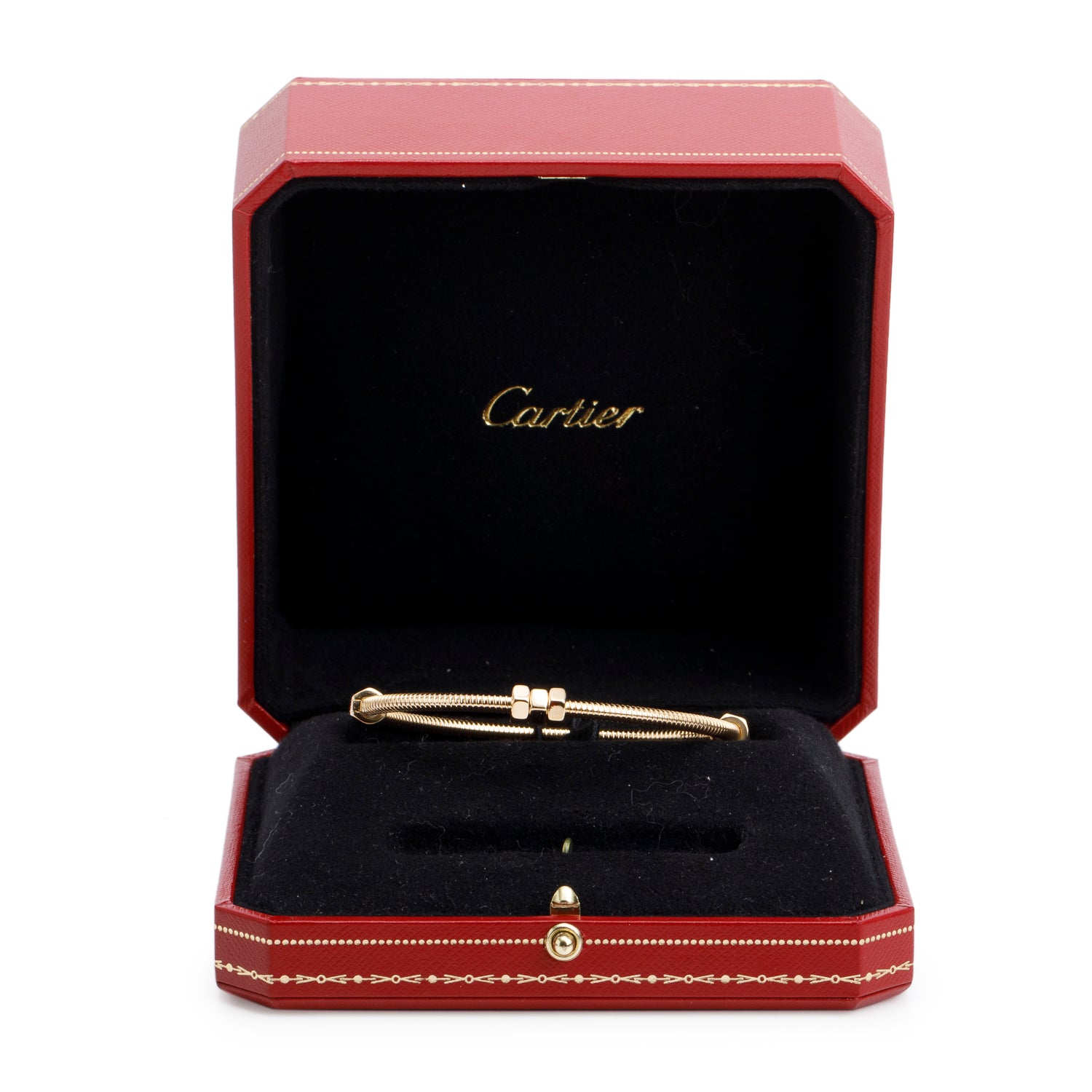 Cartier 18k Yellow Gold Ecrou de Cartier Bracelet, Size 18 w/ Box