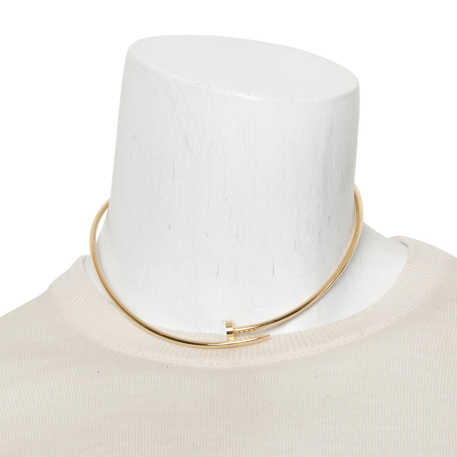 Cartier 2025 18k Yellow Gold Diamond Juste Un Clou Torque Necklace, Small Model w/ Box, Receipt & Certificate