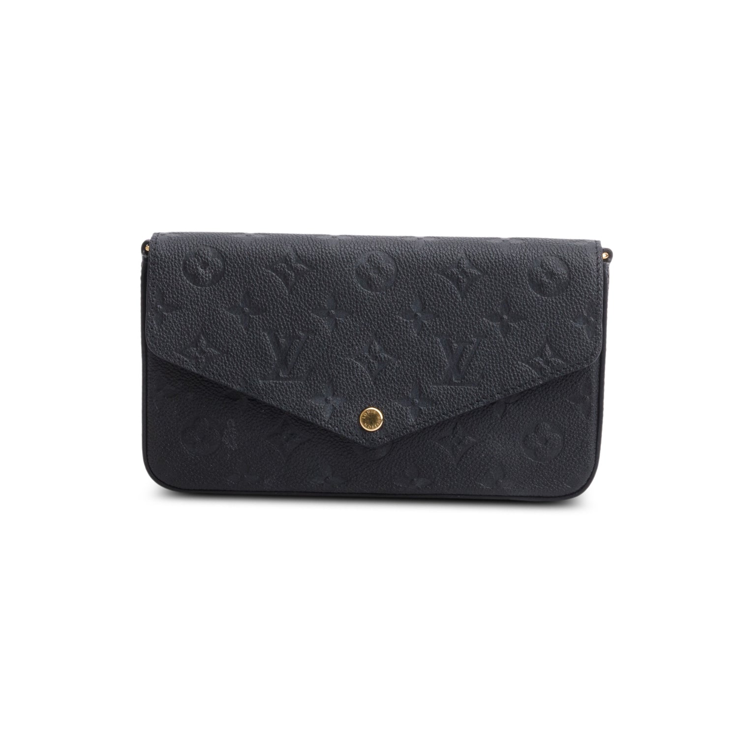 Louis Vuitton Black Monogram Empreinte Leather Felicie Pochette w/ Inserts