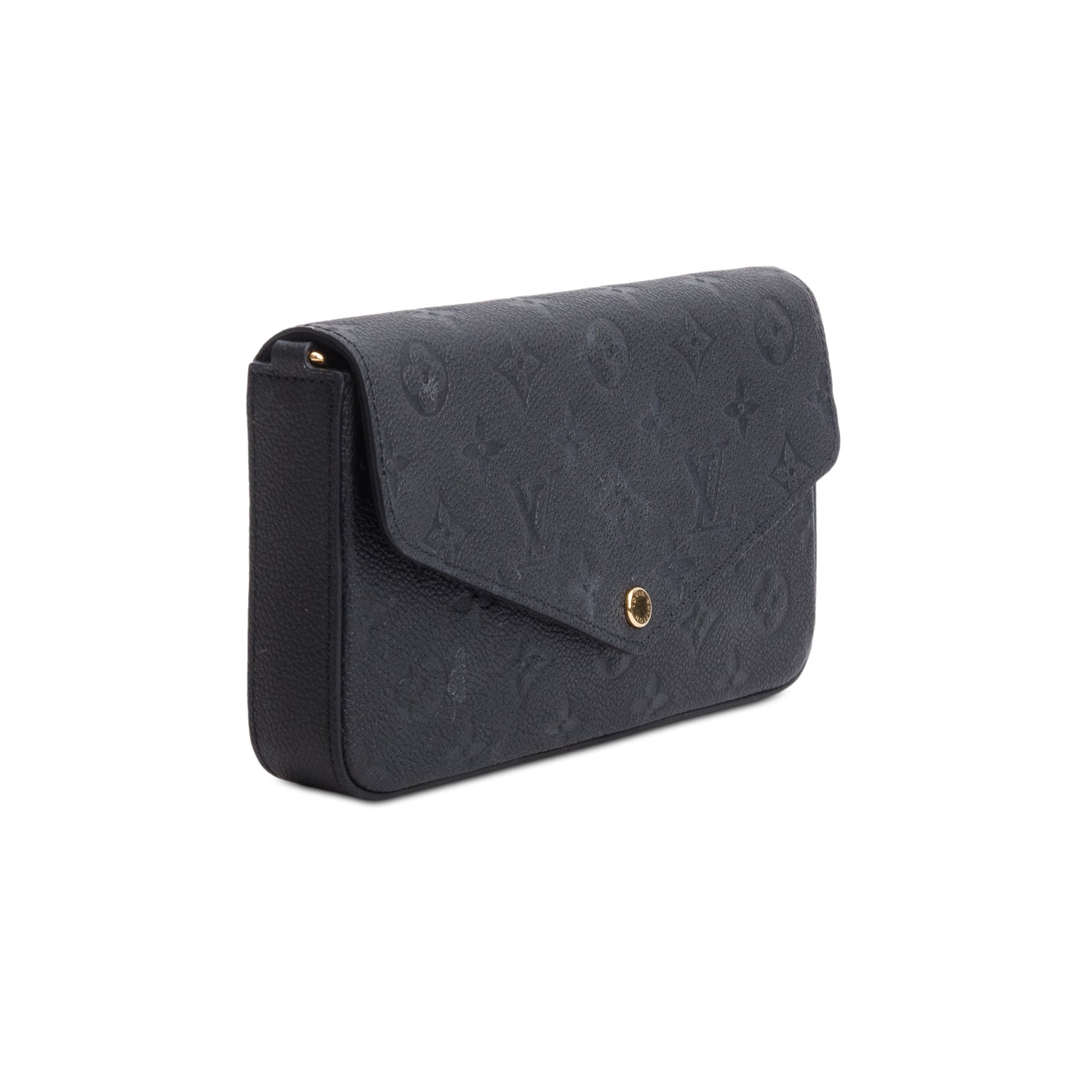 Louis Vuitton Black Monogram Empreinte Leather Felicie Pochette w/ Inserts