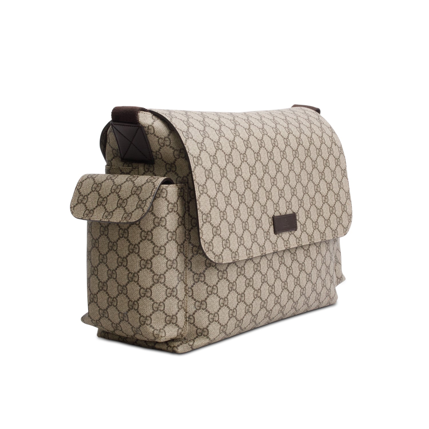 Gucci GG Plus Monogram Messenger Diaper Bag w/ Box