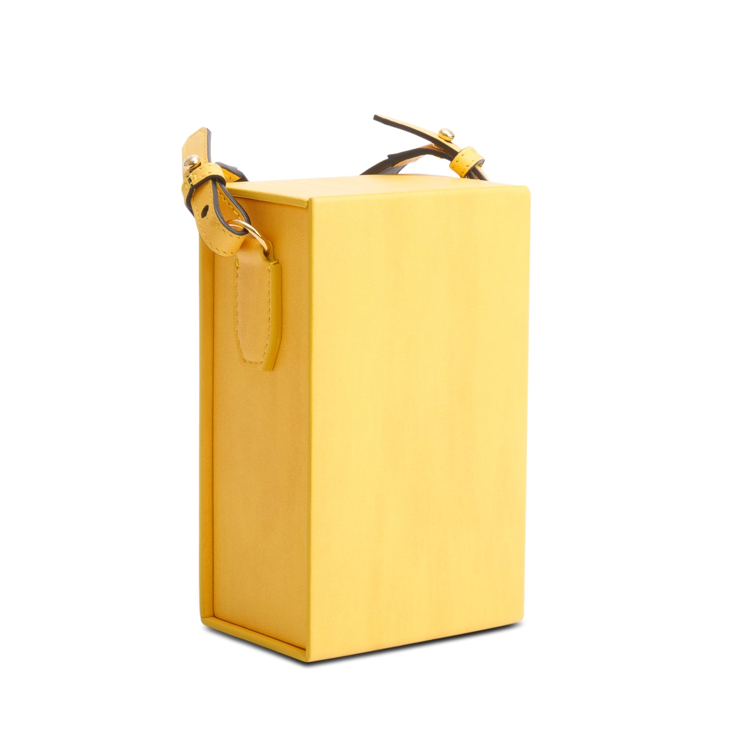 Fendi Yellow Vitello Logo Vertical Box Bag w/ Box