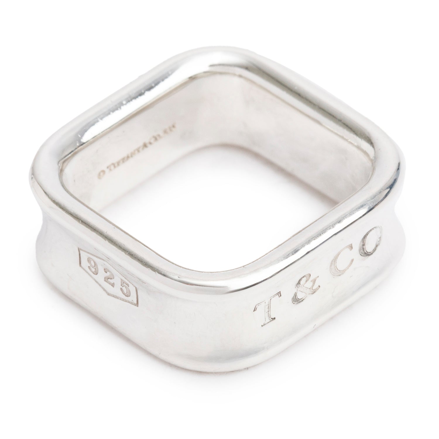 Tiffany & Co. Sterling Silver 1837 Square Ring, Size 5.25
