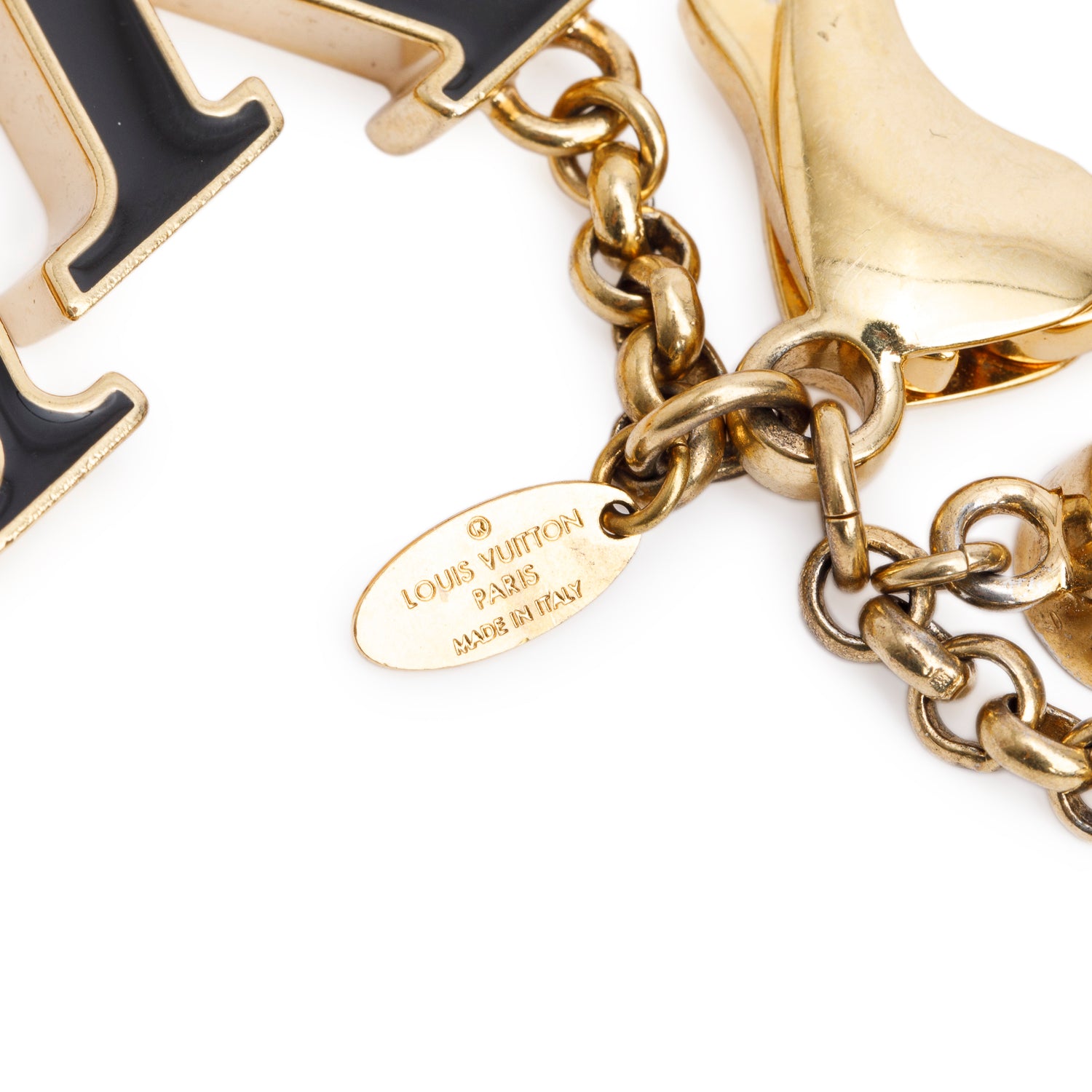 Louis Vuitton Gold-Tone Fleur de Monogram Bag Charm
