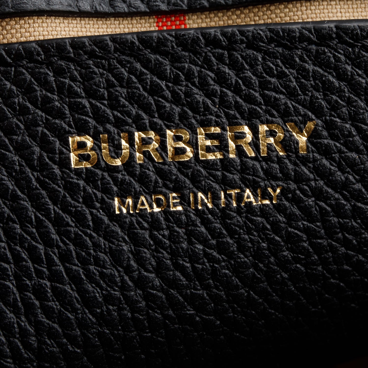 Burberry Black Coated Canvas Calfskin Vintage Check Medium Note Crossbody Bag