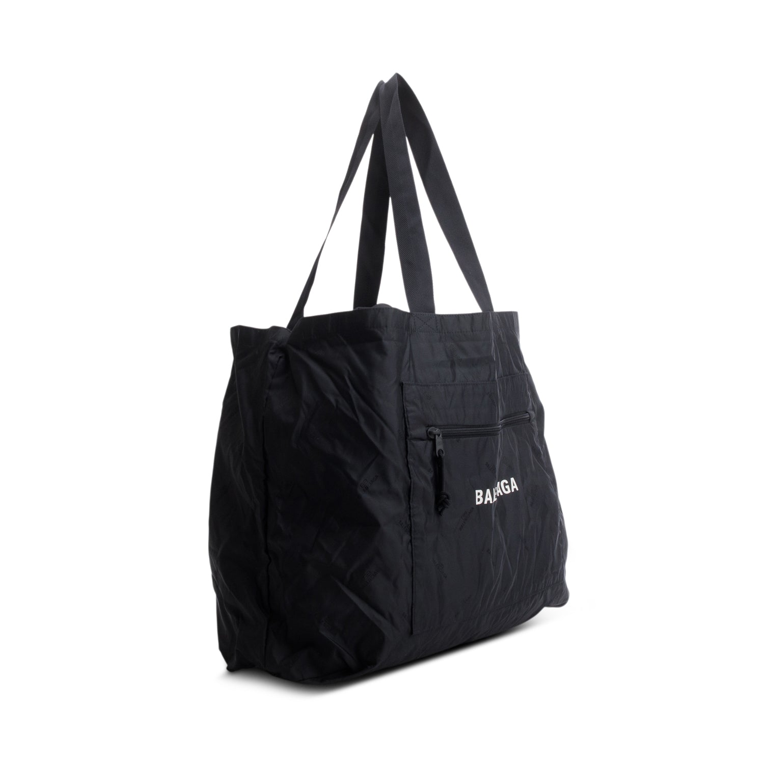 Balenciaga Black Nylon Convertible Tote Bag