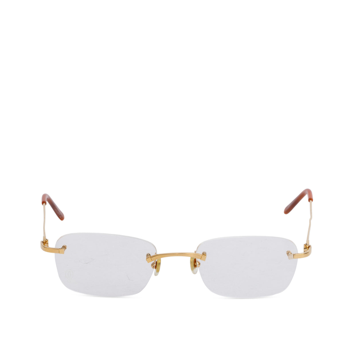 Cartier CT00500 Rimless Rectangle C-Decor Eyeglasses w/ Box & Case ...