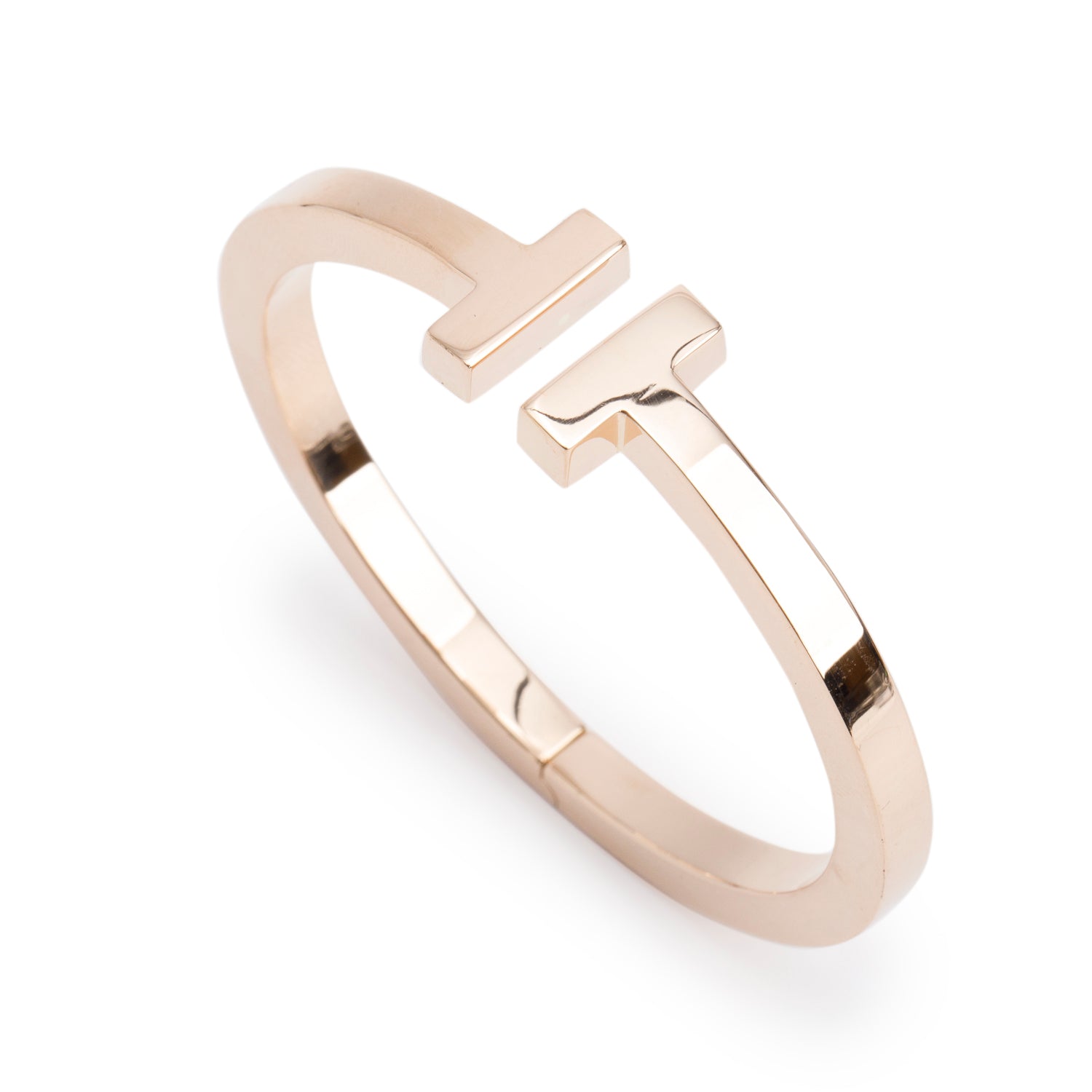 Tiffany & Co. 18k Rose Gold T Square Bracelet w/ Box