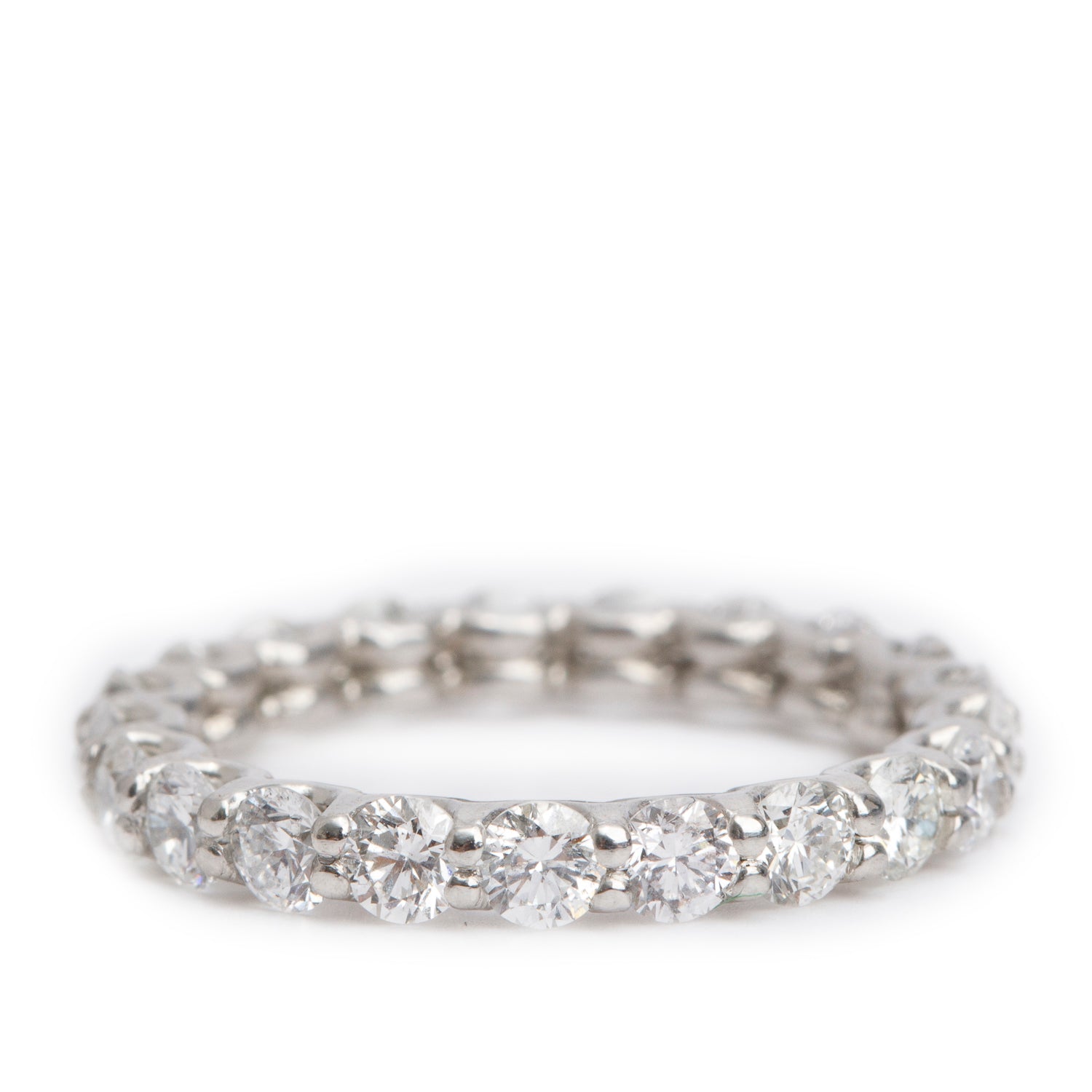 Platinum 1.68 tcw. Diamond Eternity Band Ring, Size 4.5
