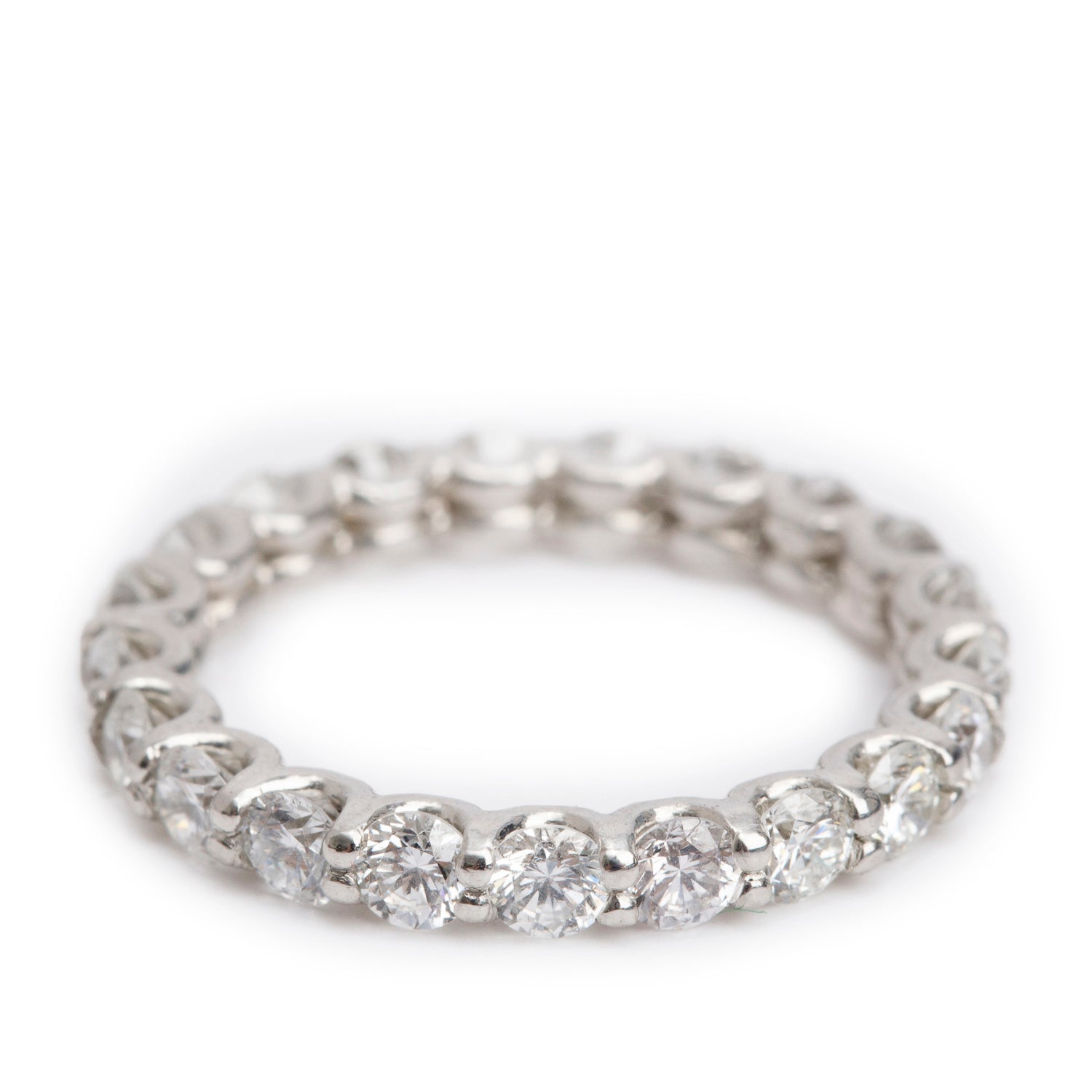 Platinum 1.68 tcw. Diamond Eternity Band Ring, Size 4.5