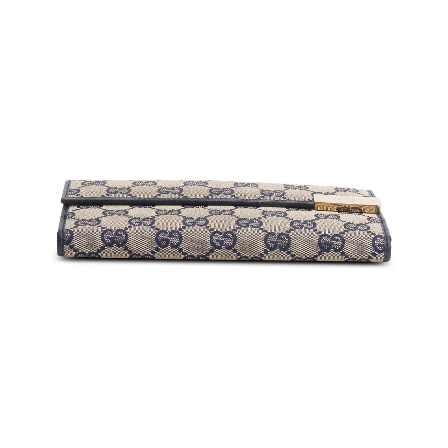 Gucci Navy Monogram Continental Wallet
