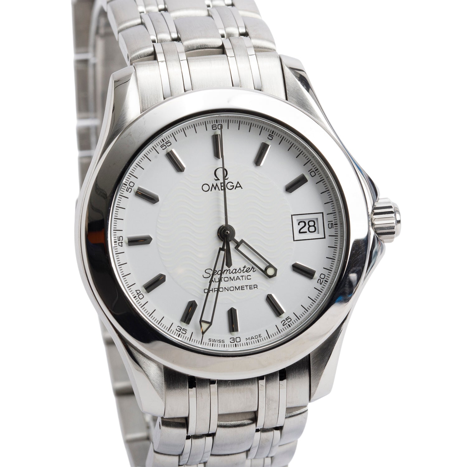 Omega Stainless Steel Seamaster 36.25 MM Automatic Watch White Dial