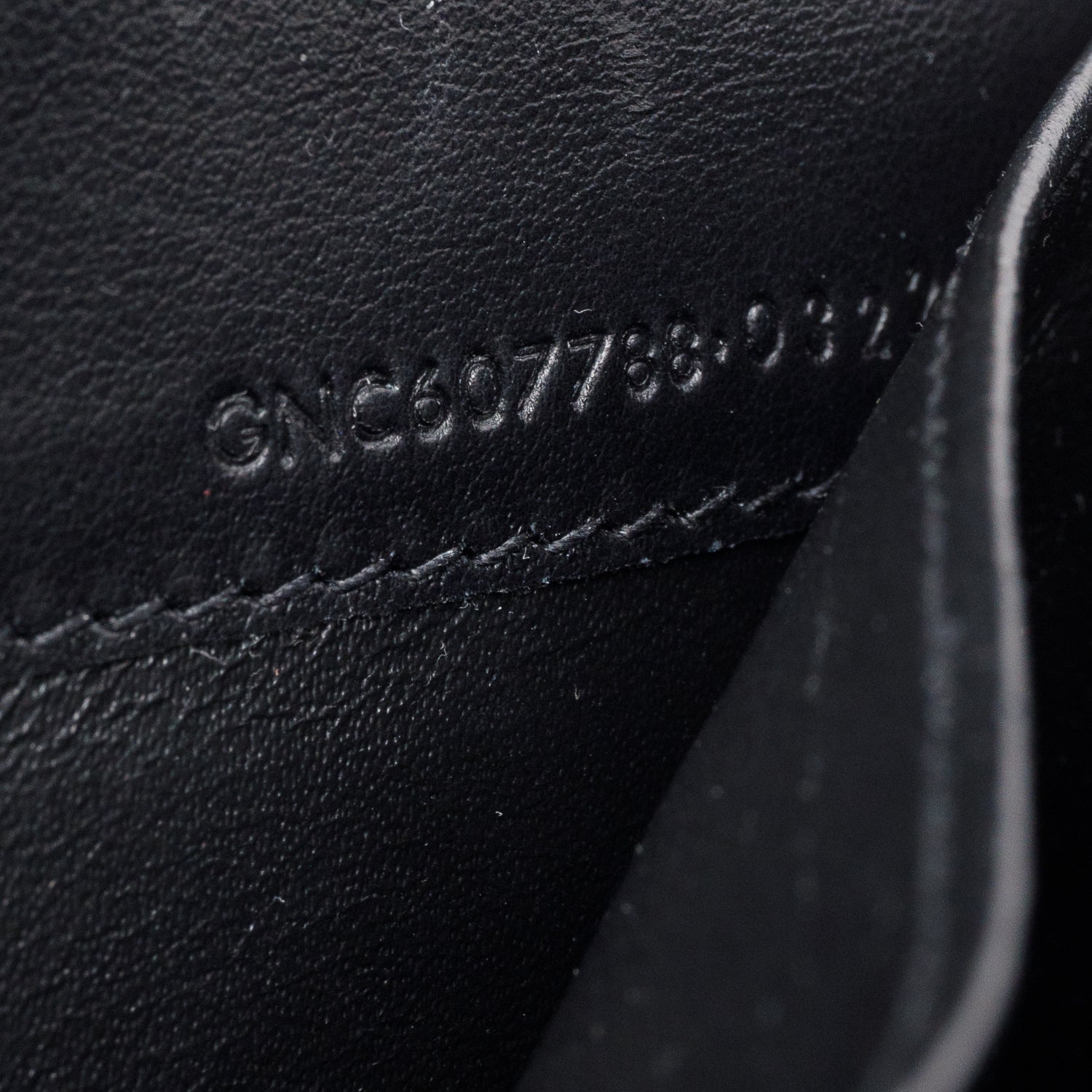 Saint Laurent 2022 Black Calfskin Croc Embossed Monogram Uptown Chain Wallet w/ Box