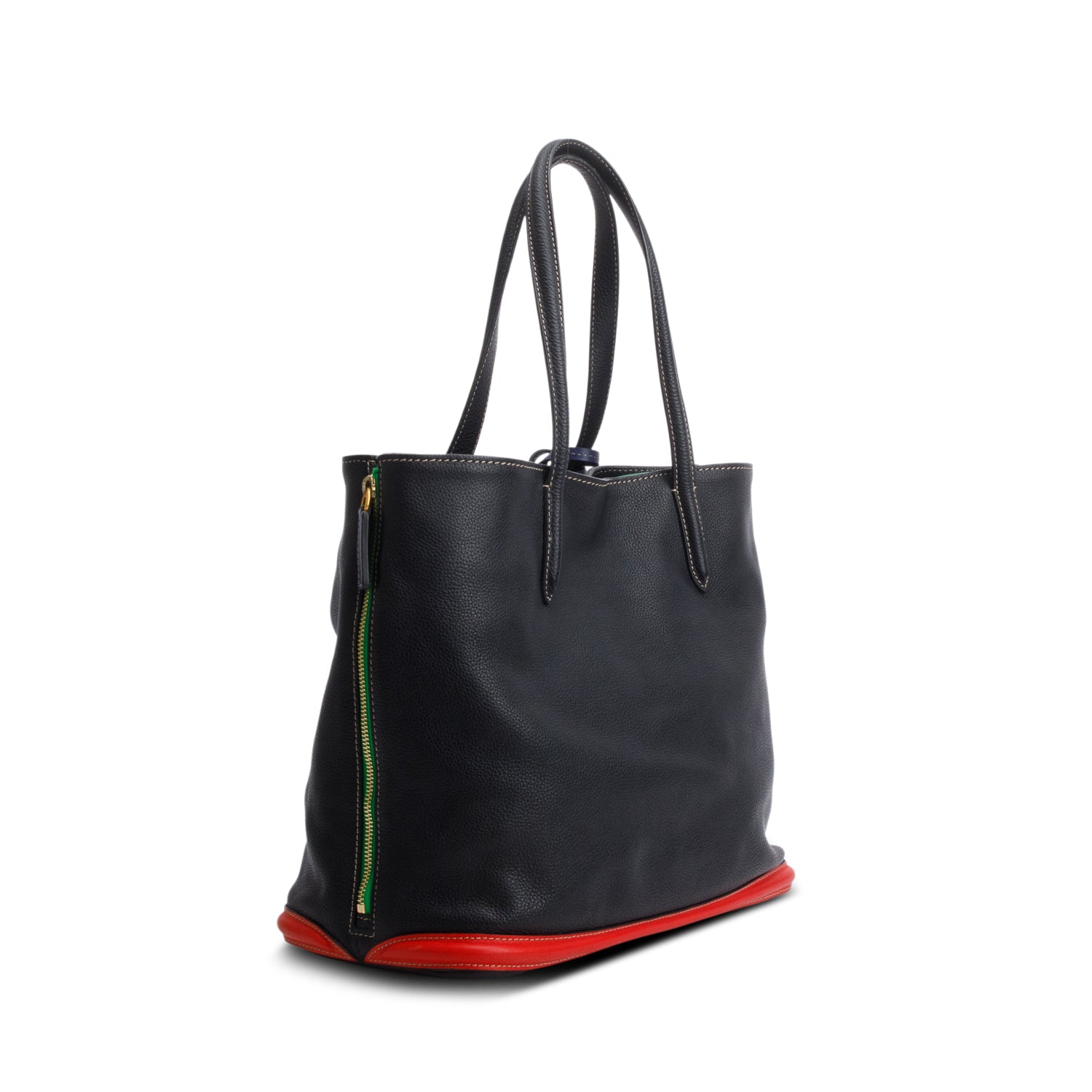 Alexander Mcqueen Black Pebbled Calfskin Skull Padlock Tote Bag