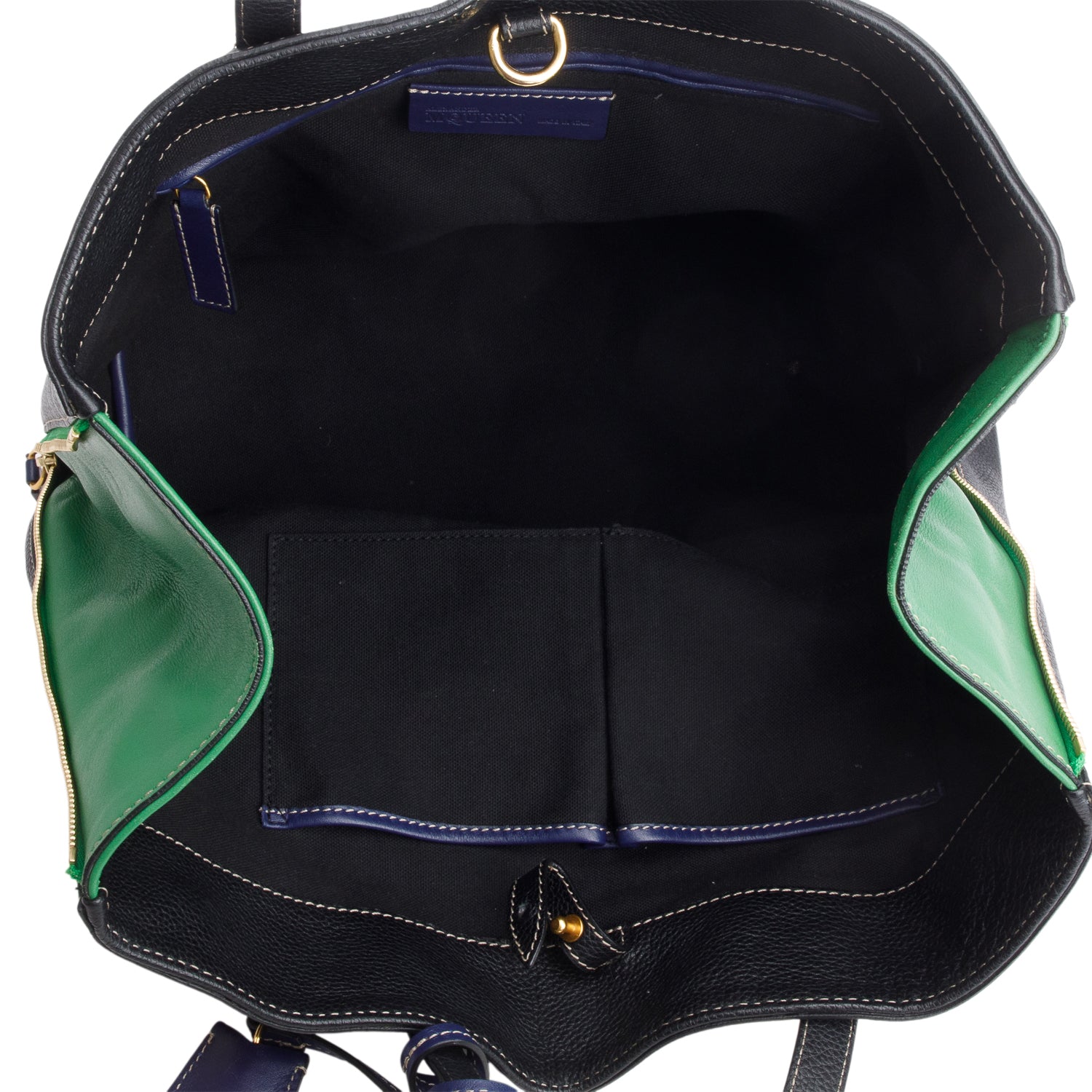 Alexander Mcqueen Black Pebbled Calfskin Skull Padlock Tote Bag