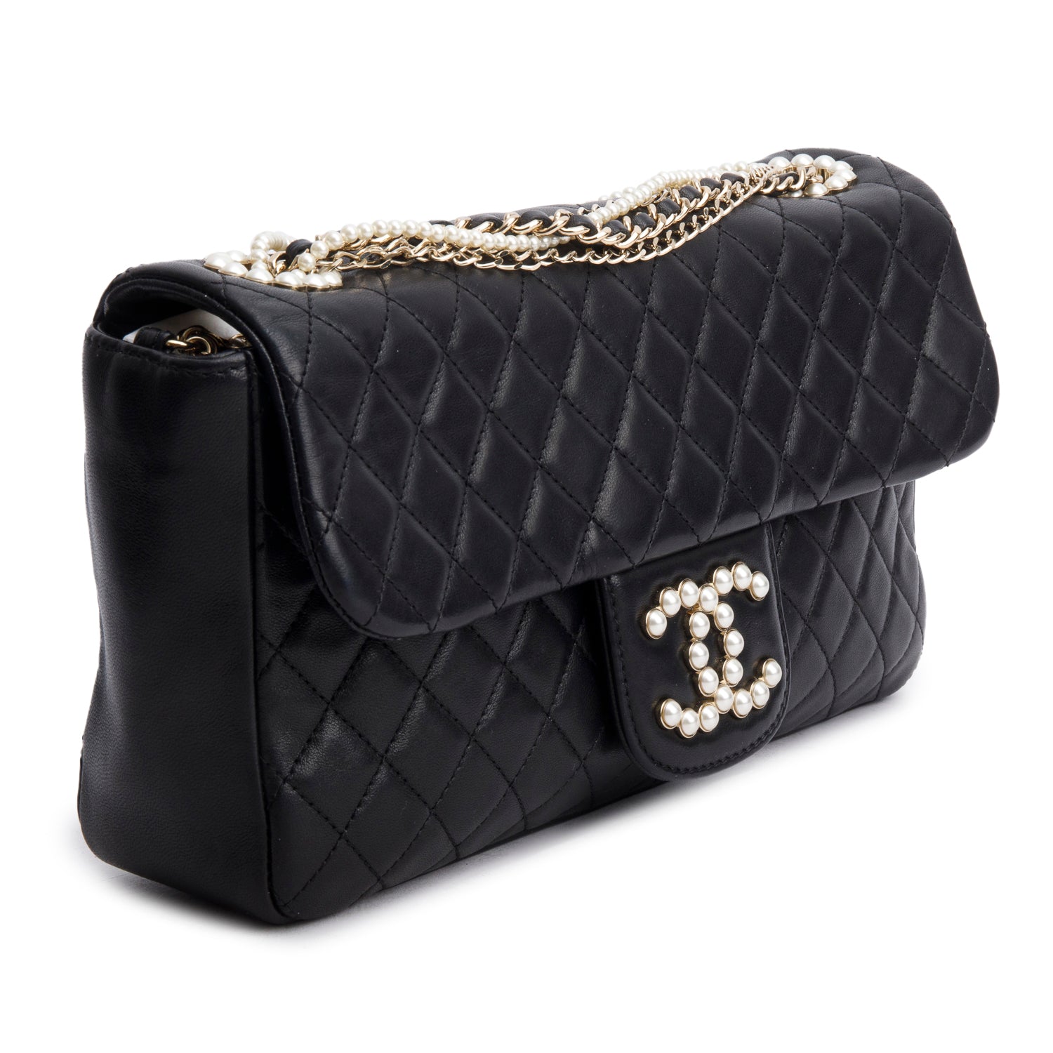 Chanel Lambskin Quilted Medium Westminster Pearl Flap w/ Box & Authenticity Card