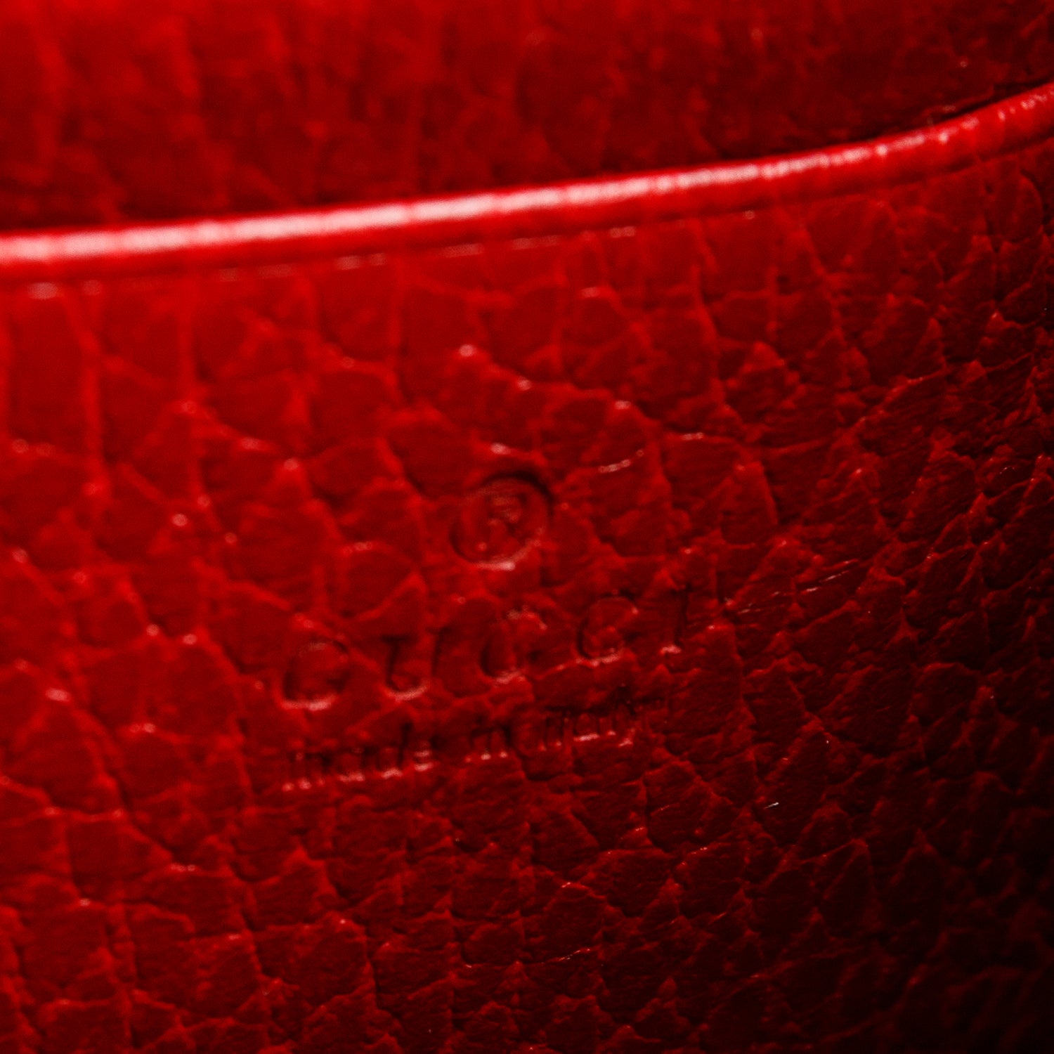 Gucci Red Calfskin Crystals Mini Dionysus Chain Wallet