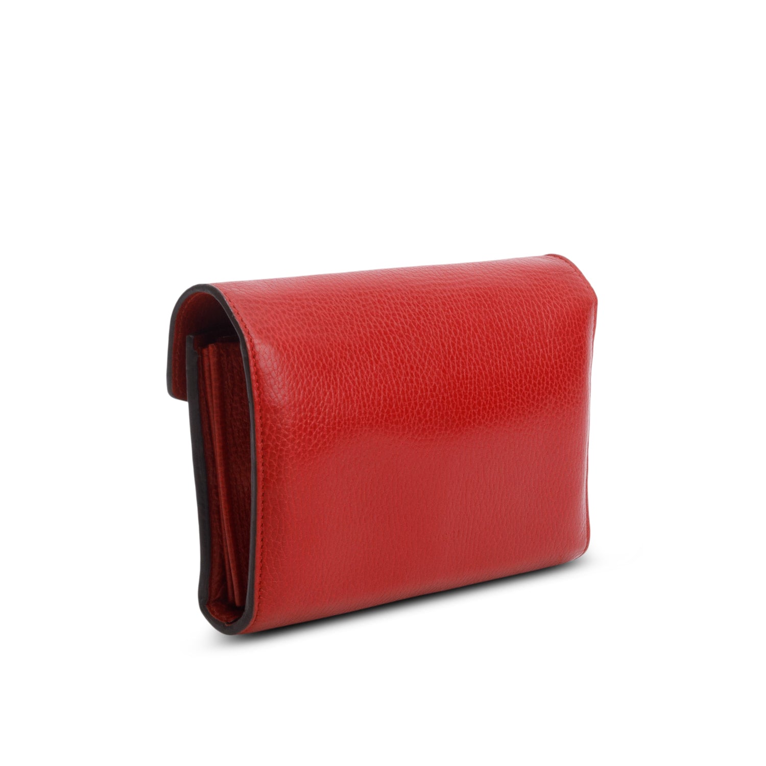 Gucci Red Calfskin Crystals Mini Dionysus Chain Wallet