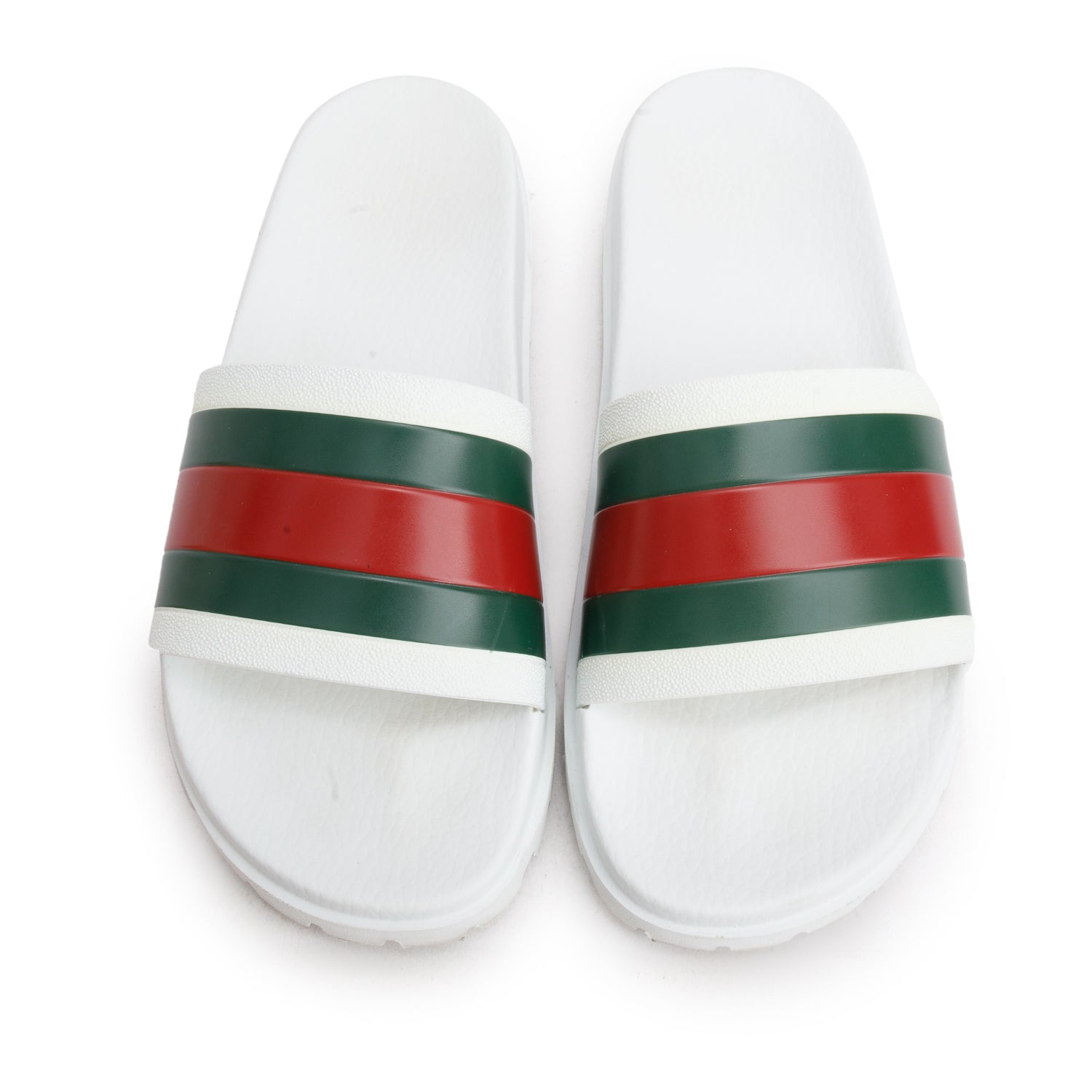 Gucci White Rubber Pool Slide Sandals, Men's Size 9 w/ Box