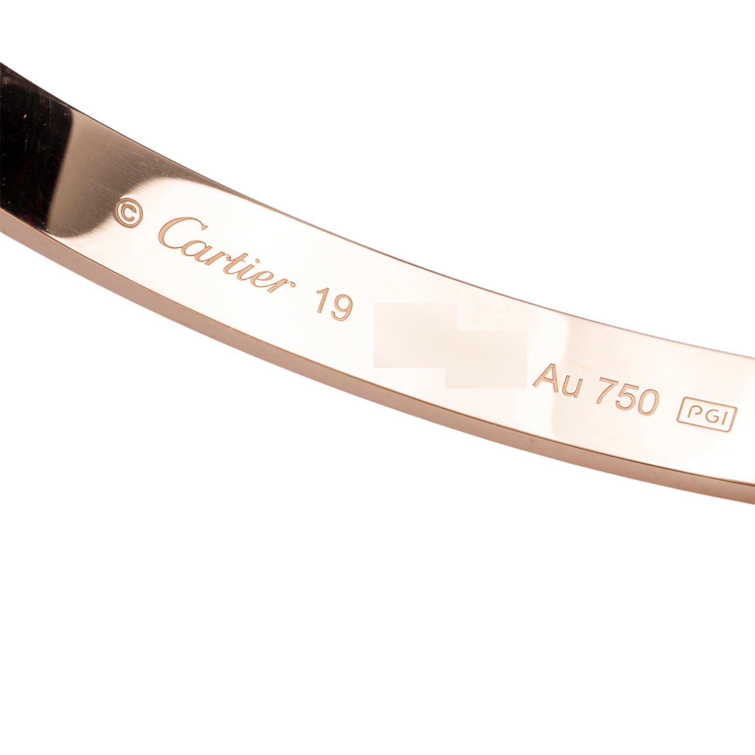 Cartier 2024 18k Rose Gold Love Bracelet, Classic Model, Size 19 w/ Box, Receipt & Certificate