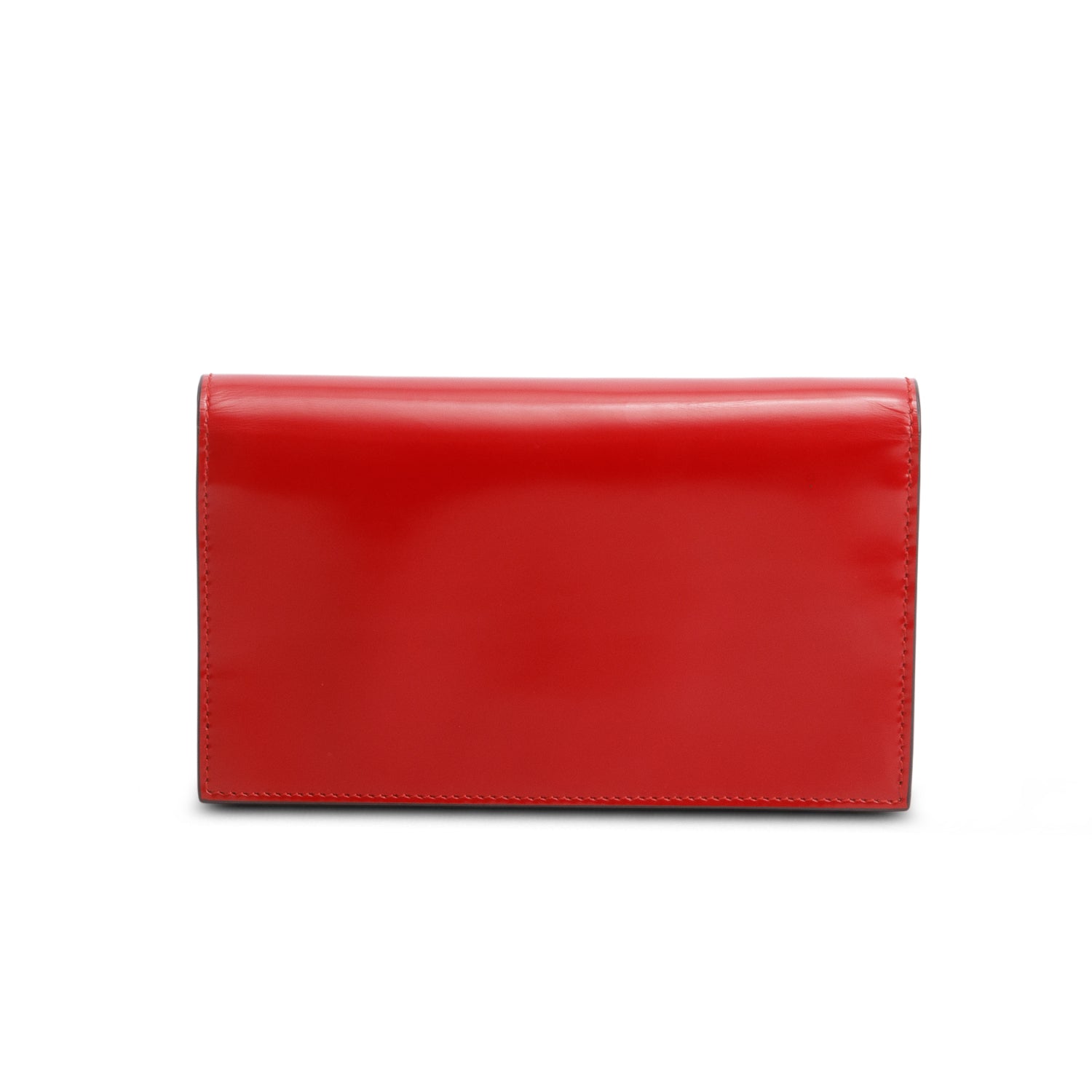 Gucci Red Shade Lux Calfskin Icon Wallet w/ Strap