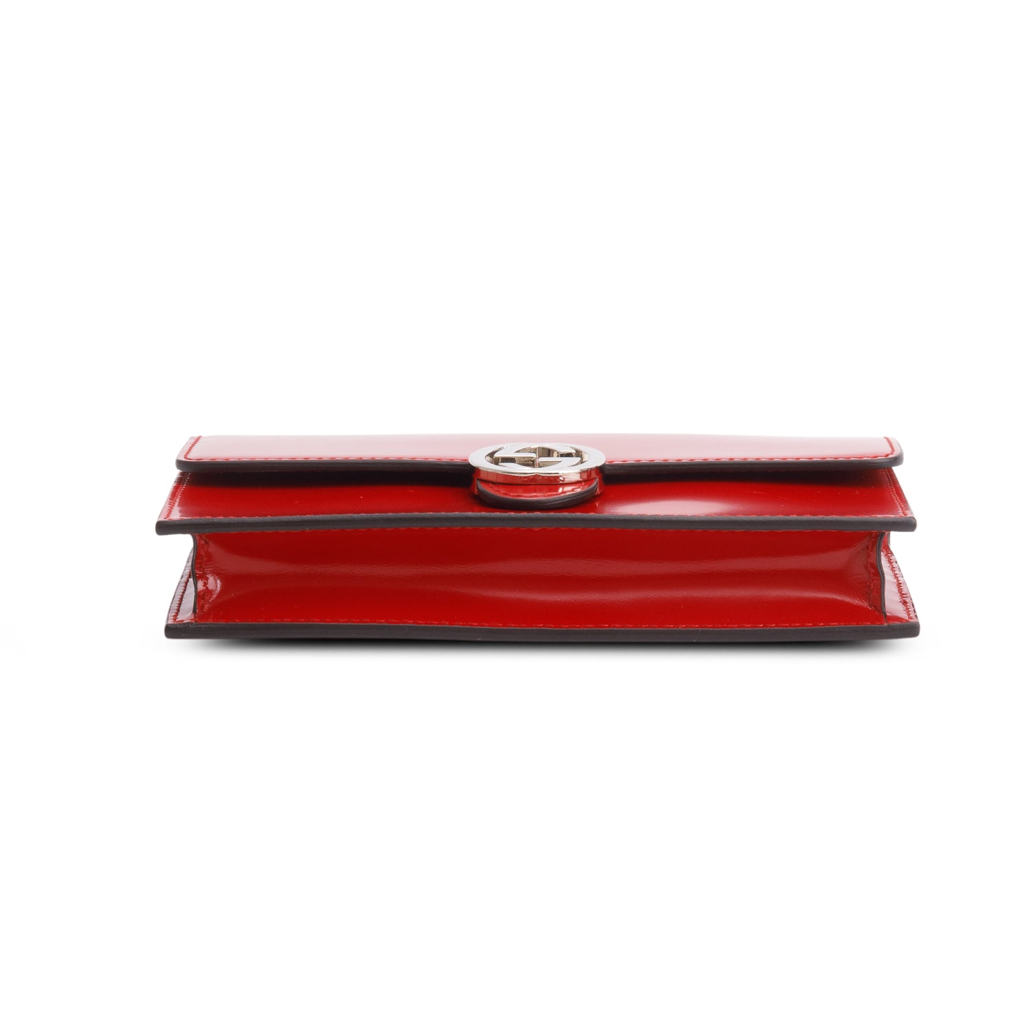 Gucci Red Shade Lux Calfskin Icon Wallet w/ Strap