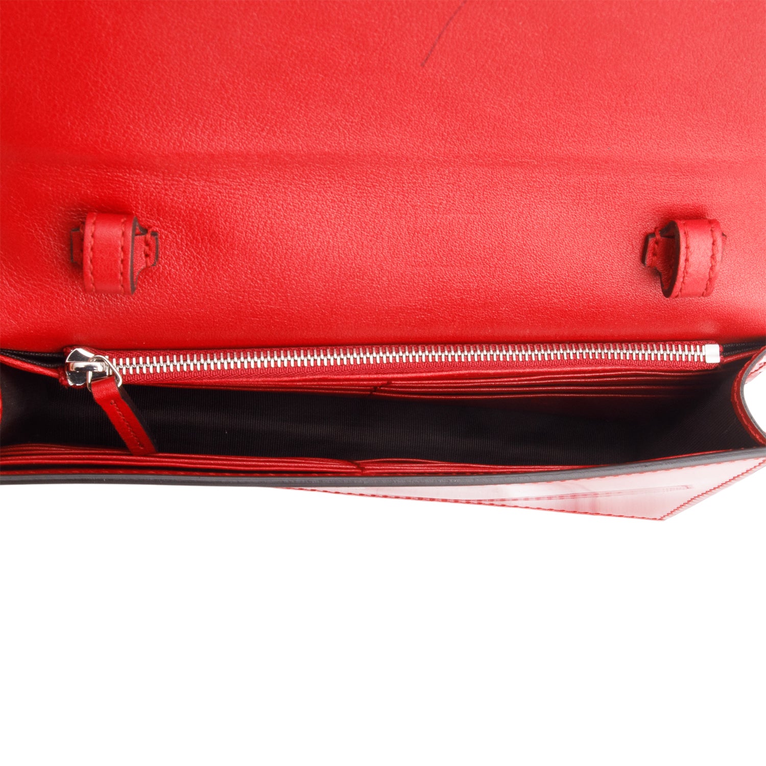 Gucci Red Shade Lux Calfskin Icon Wallet w/ Strap
