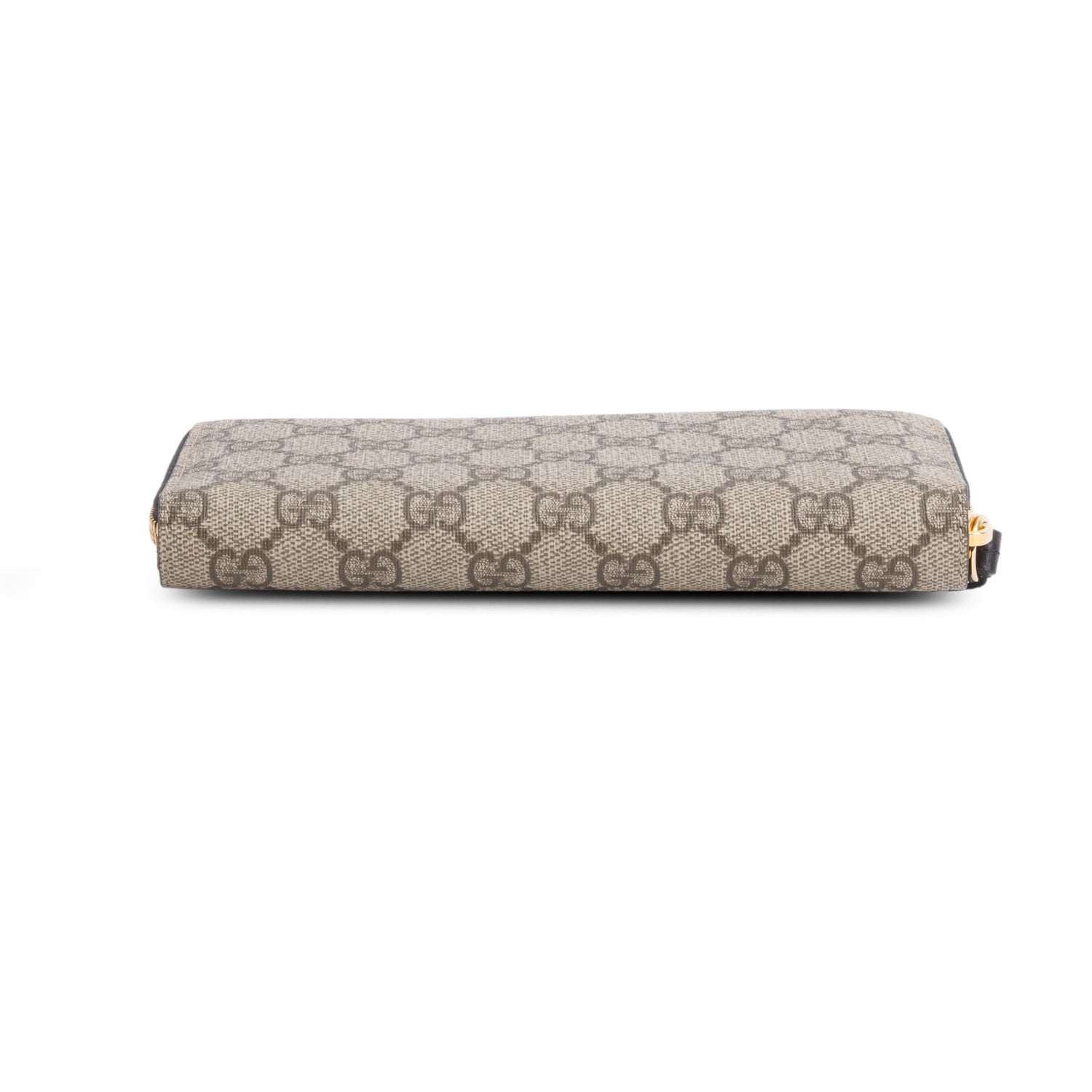 Gucci Dollar Calfskin GG Supreme Monogram GG Marmont Zip Around Wallet w/ Box