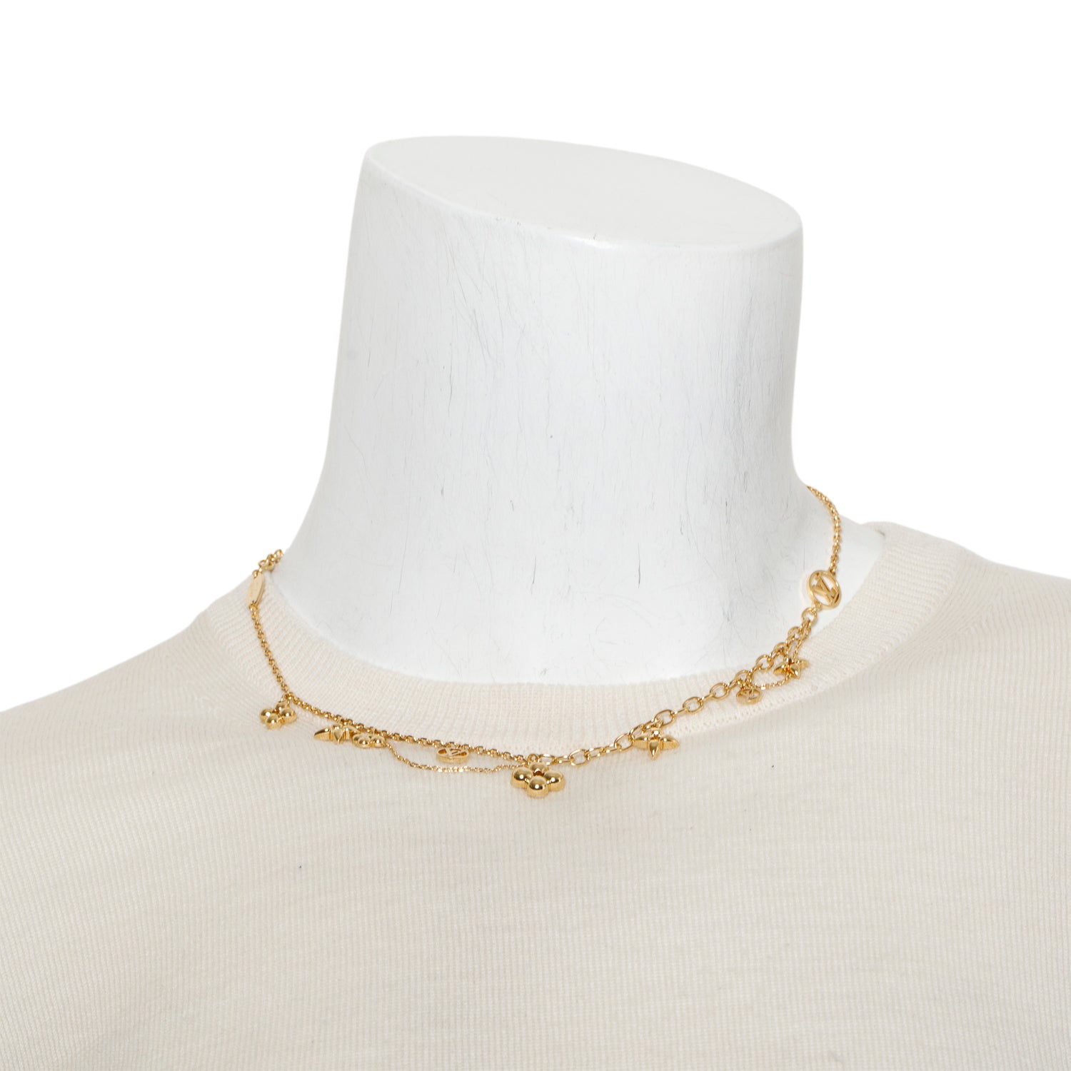 Louis Vuitton 2024 Gold Plated Blooming Supple Necklace w/ Box