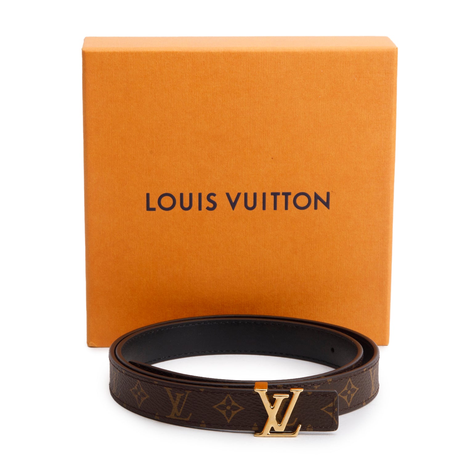 Louis Vuitton 2023 Mini Monogram LV Initials Belt 75 30 w/ Box & Receipt