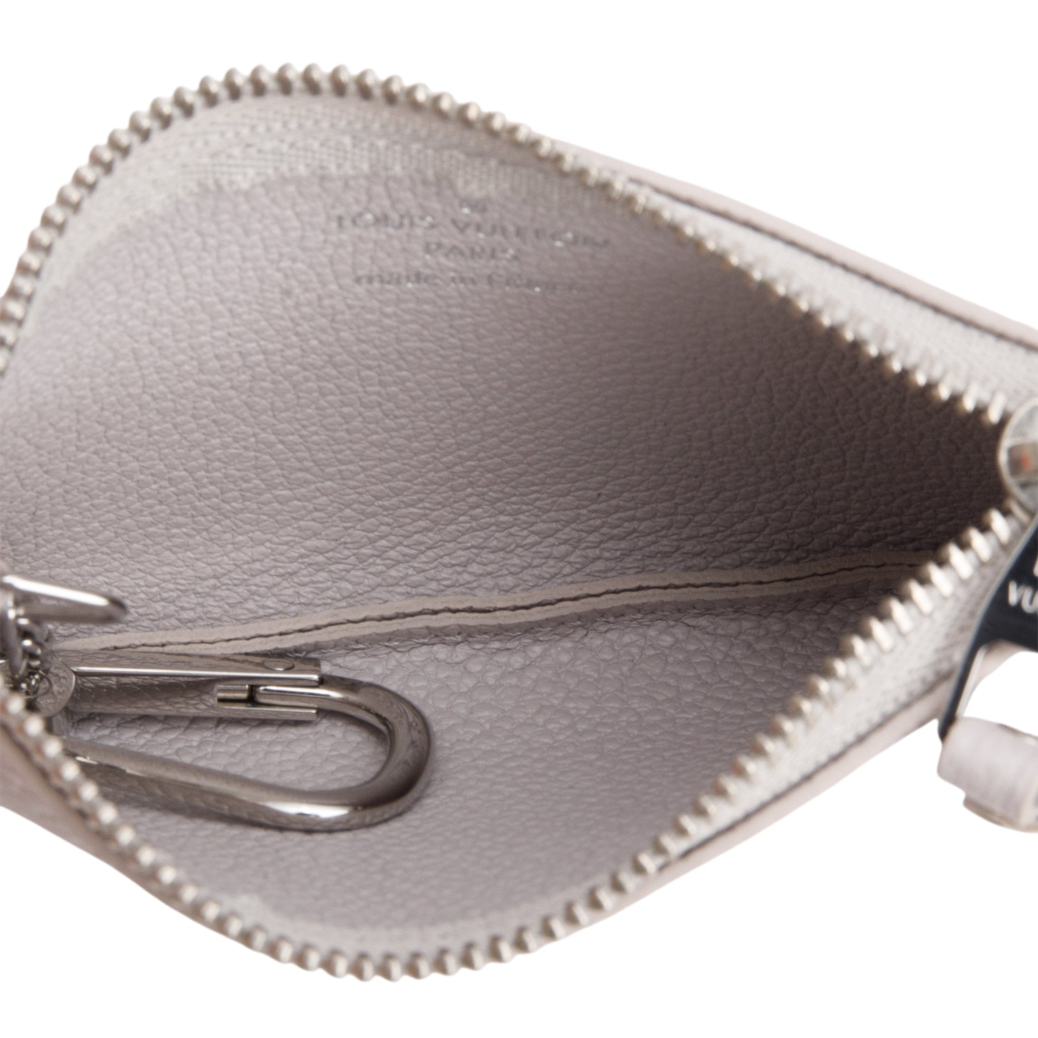 Louis Vuitton 2024 Grey Empreinte Monogram Giant Key Pouch w/ Box