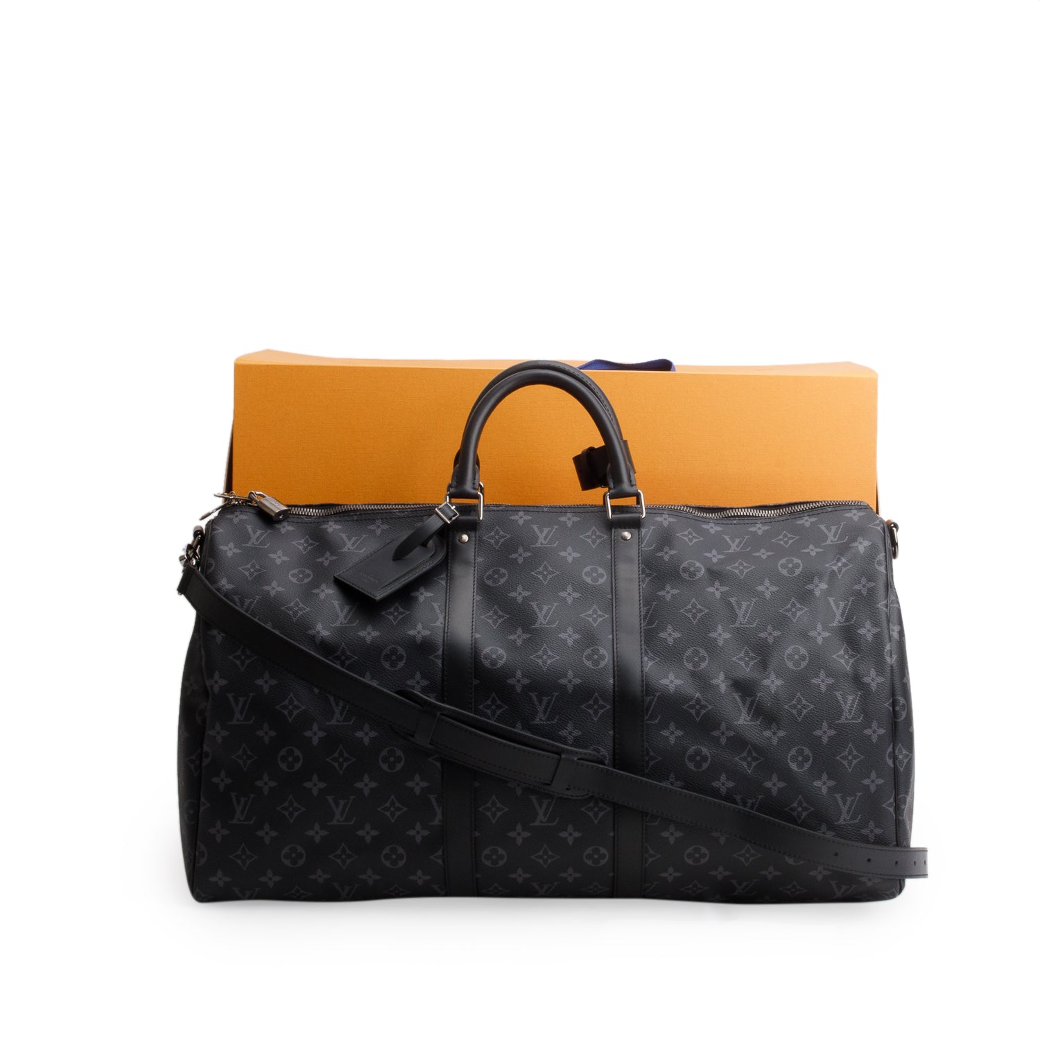 Louis Vuitton Monogram Eclipse Keepall Bandouliere 55 w/ Box
