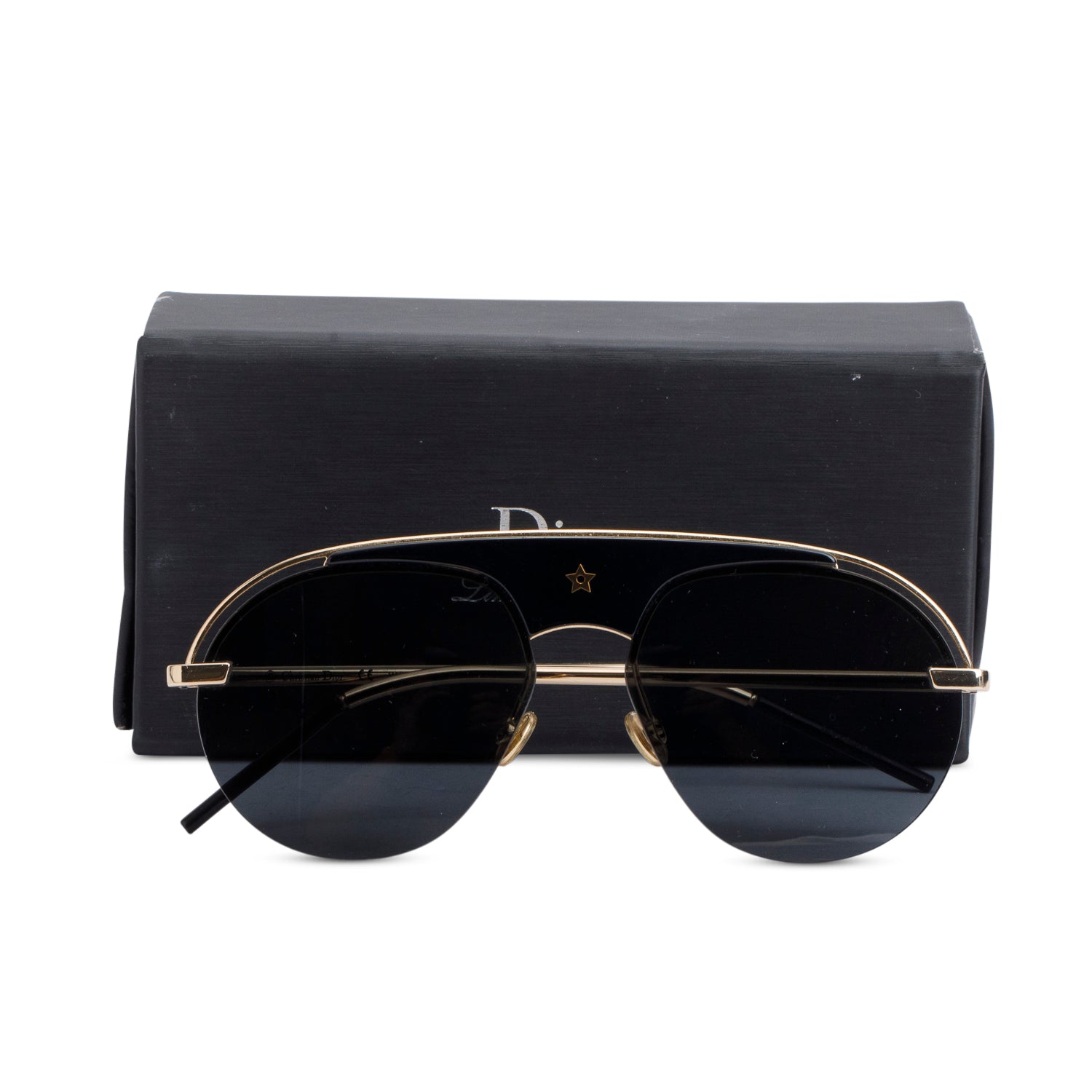 Christian Dior 2M22K Dio(r)evolution Black Aviator Sunglasses w/ Case