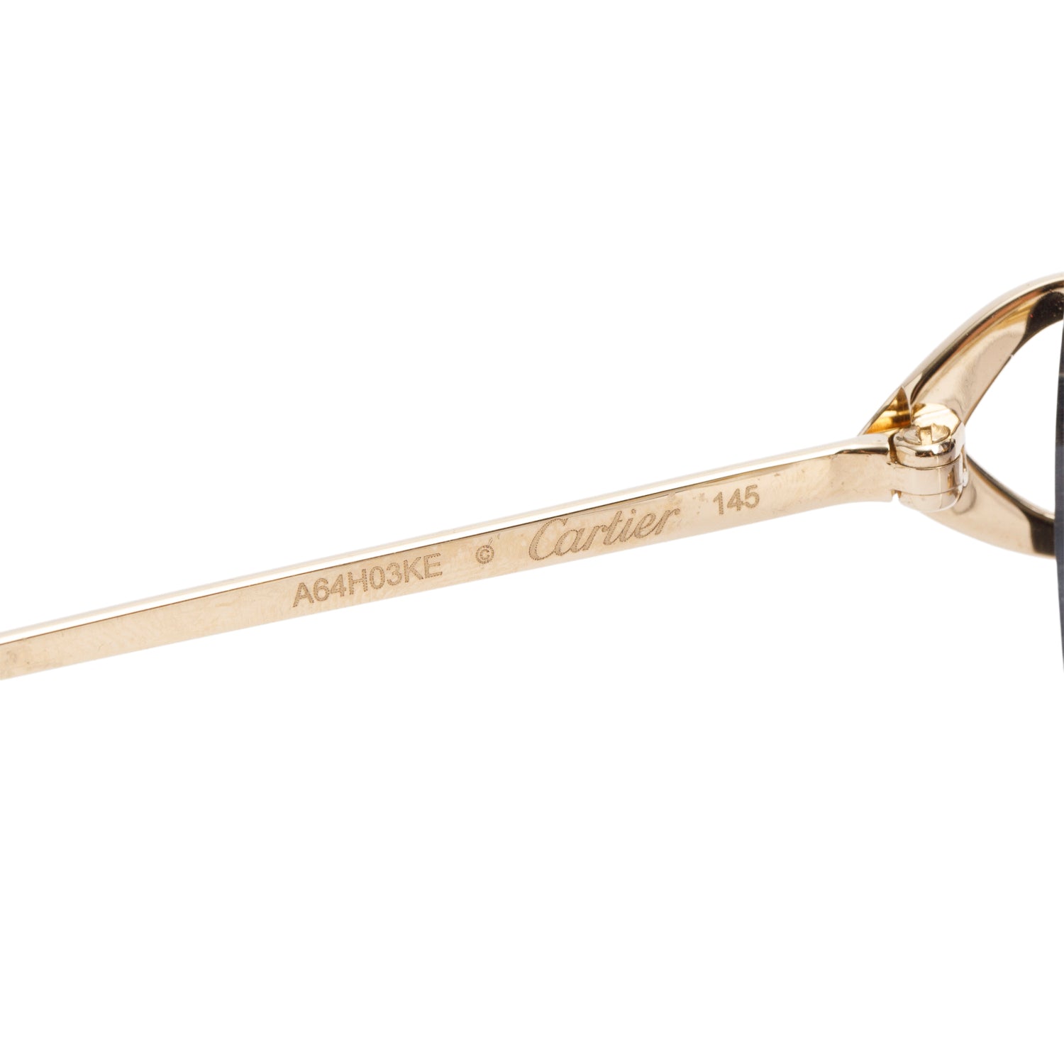 Cartier 145 Black Gradient Rimless C de Cartier Motif Sunglasses w/ Box