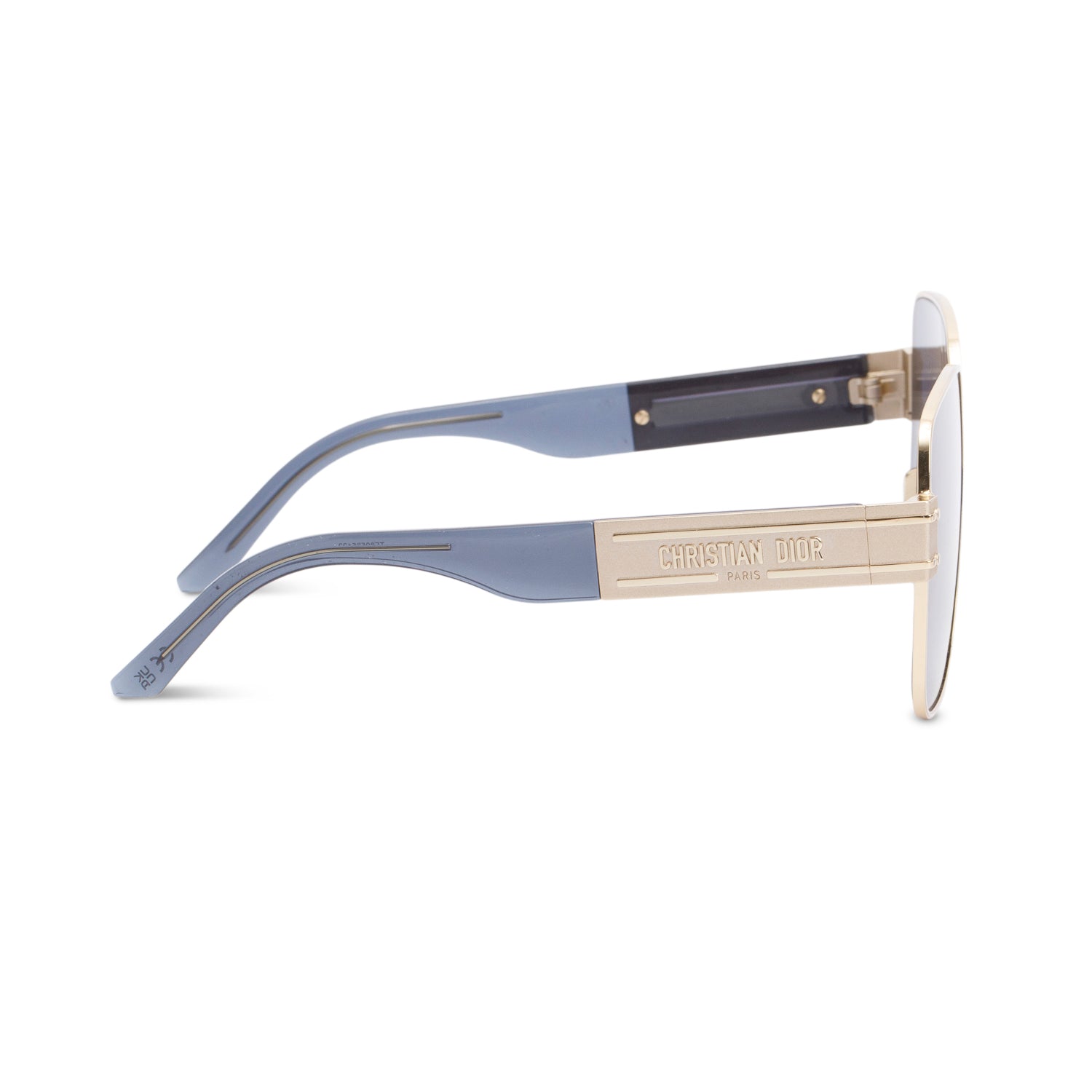 Christian Dior S4U DiorsSignature Black Gold-Tone Metal Square Sunglasses