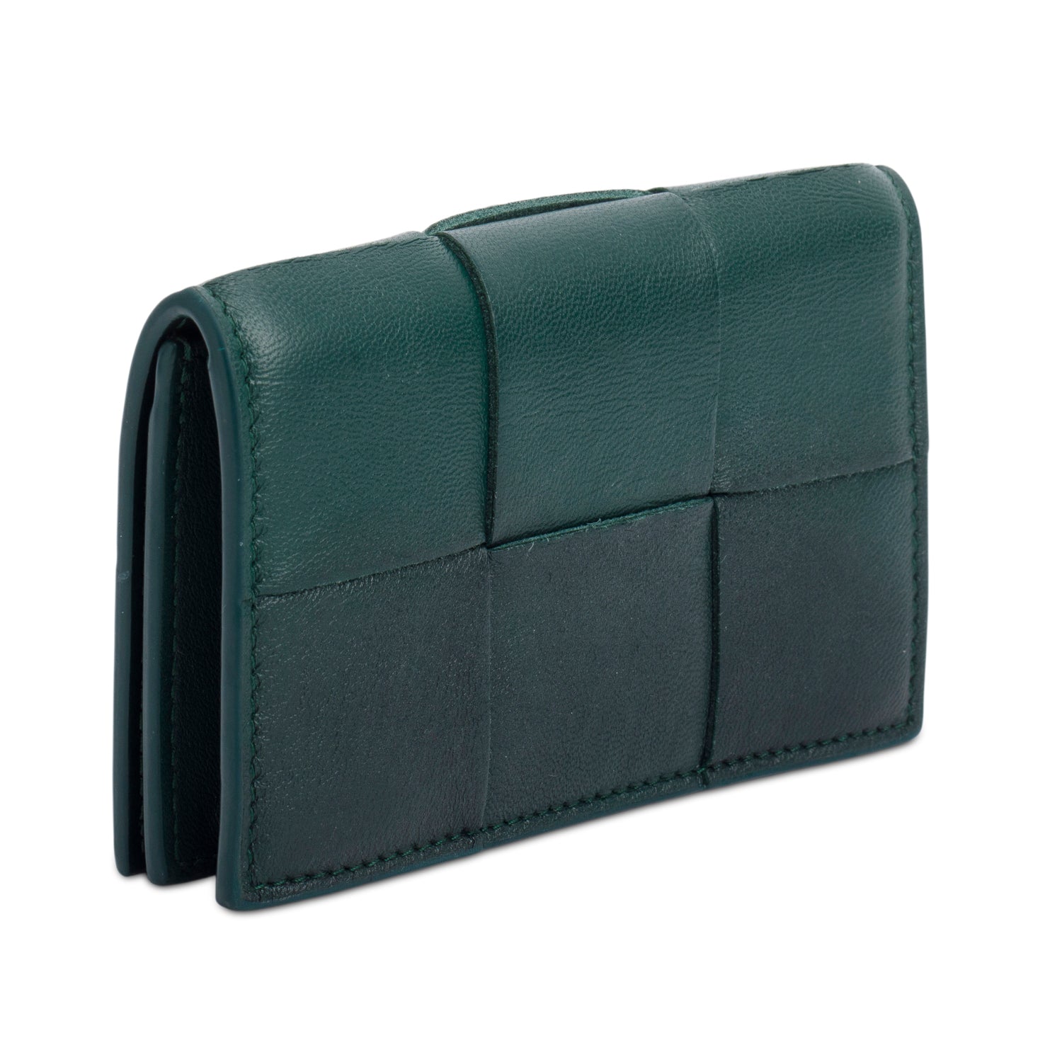 Bottega Veneta Green Nappa Leather Cassette Business Card Case w/ Box