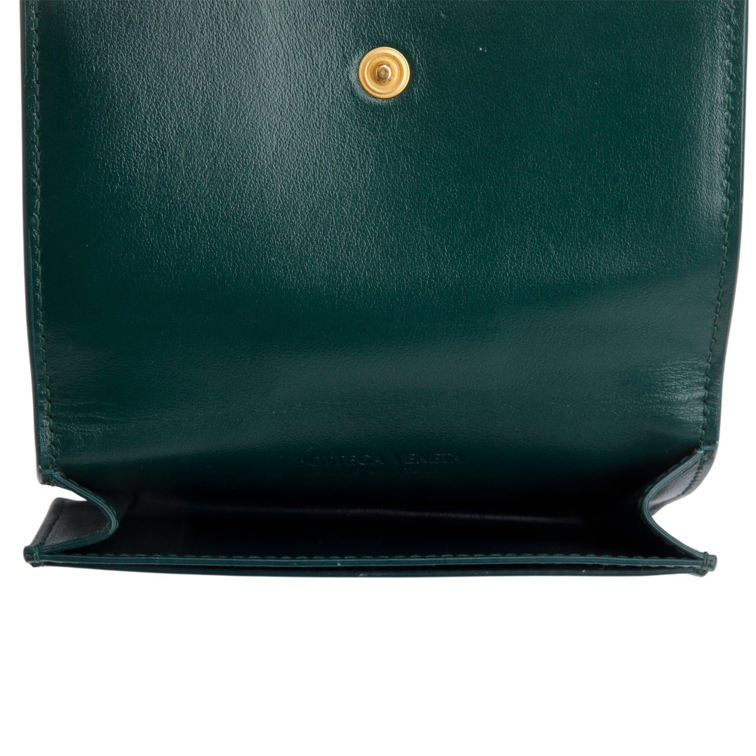 Bottega Veneta Green Nappa Leather Cassette Business Card Case w/ Box