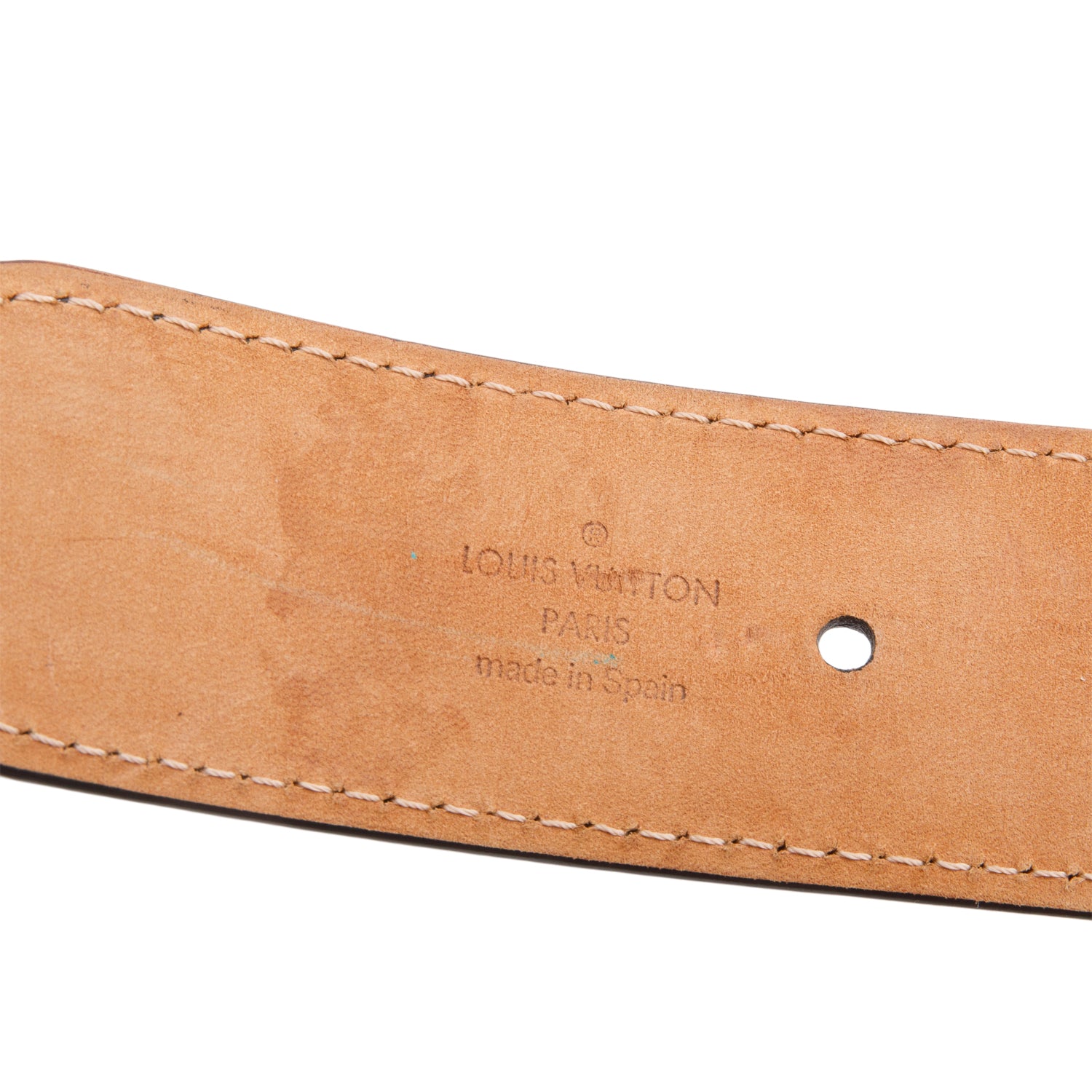 Louis Vuitton Black Mahina Leather Perforated Belt 100 40