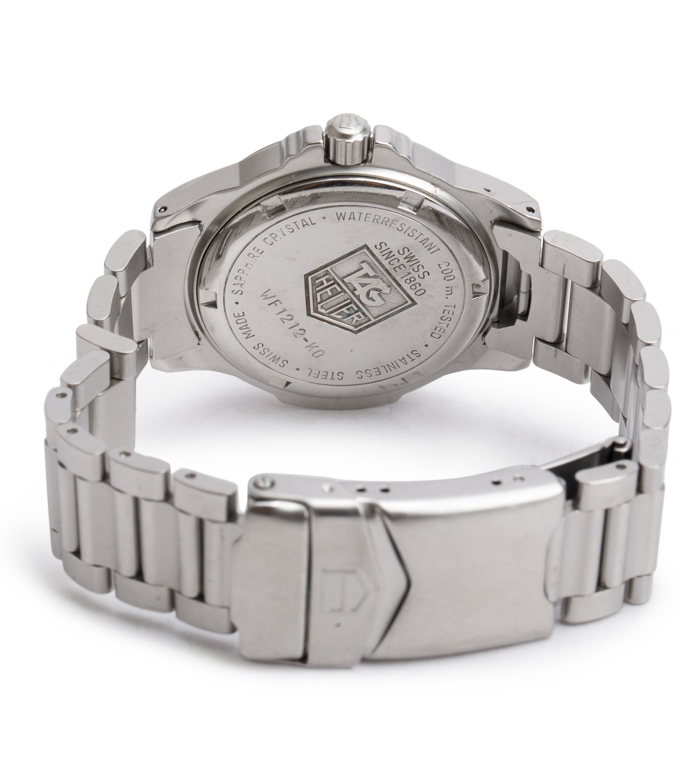 Tag Heuer Stainless Steel Professional 4000 34 MM Watch White Dial WF1212-K0