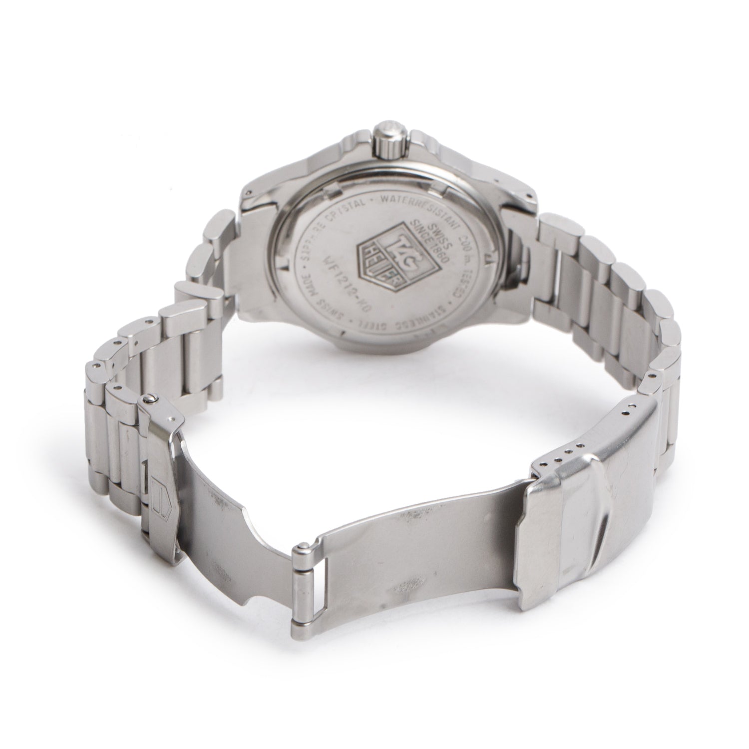 Tag Heuer Stainless Steel Professional 4000 34 MM Watch White Dial WF1212-K0