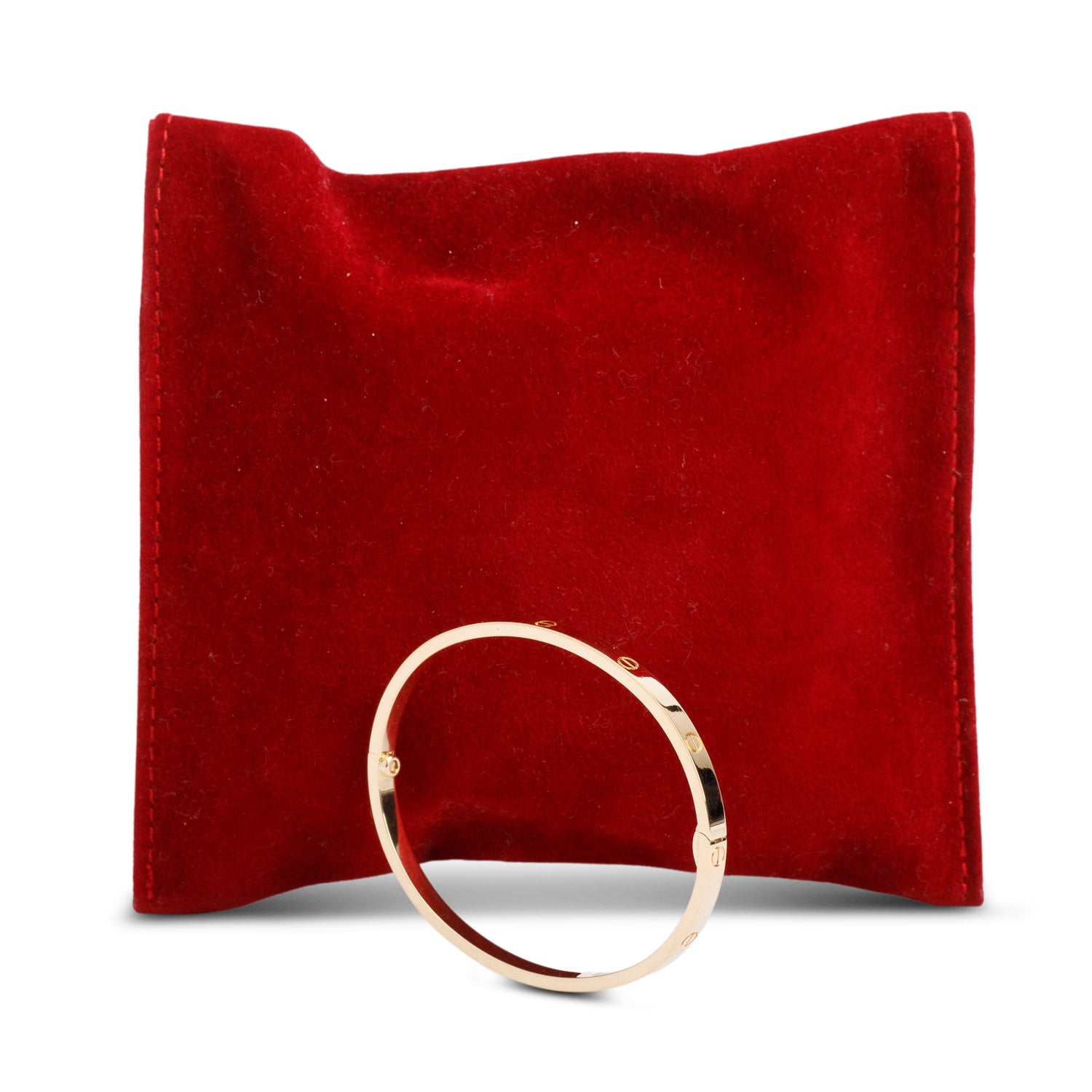 Cartier 18k Yellow Gold 3.65 MM Love Bracelet, Small Model, Size 17