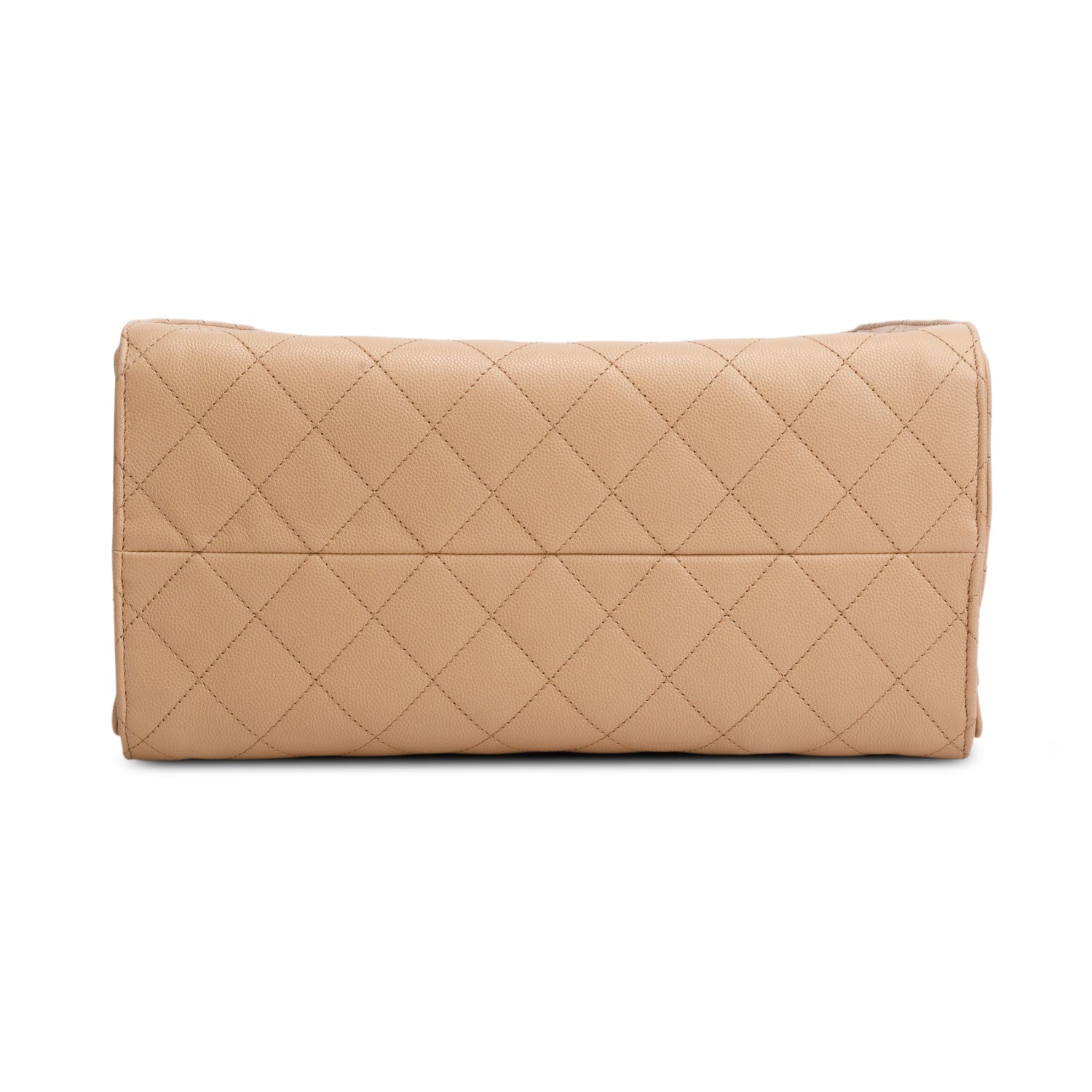 Chanel 2025 Beige Caviar Quilted Medium 25 Handbag w/ Box & Receipt