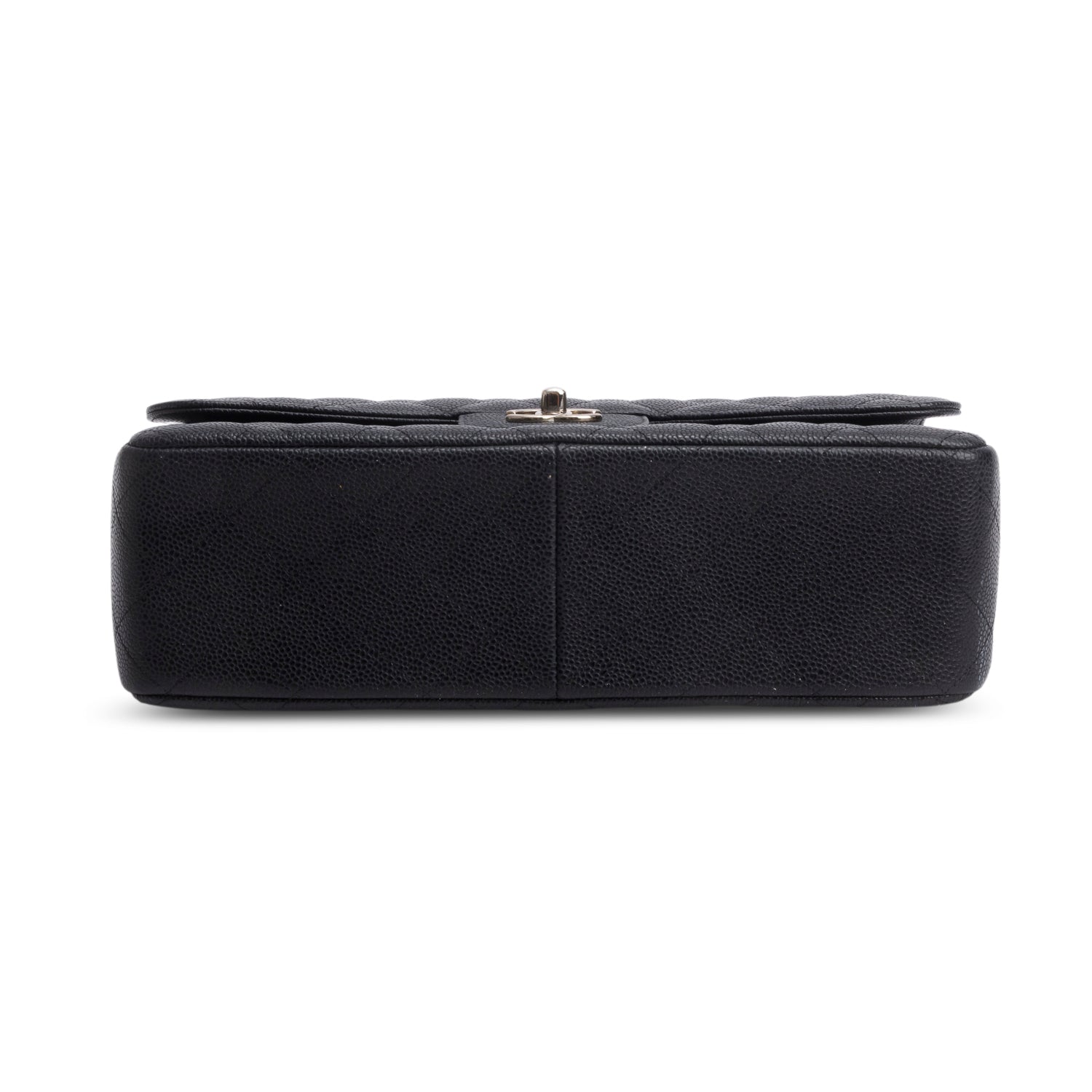Chanel Black Caviar Jumbo Classic Double Flap Bag w/ Authenticity Card