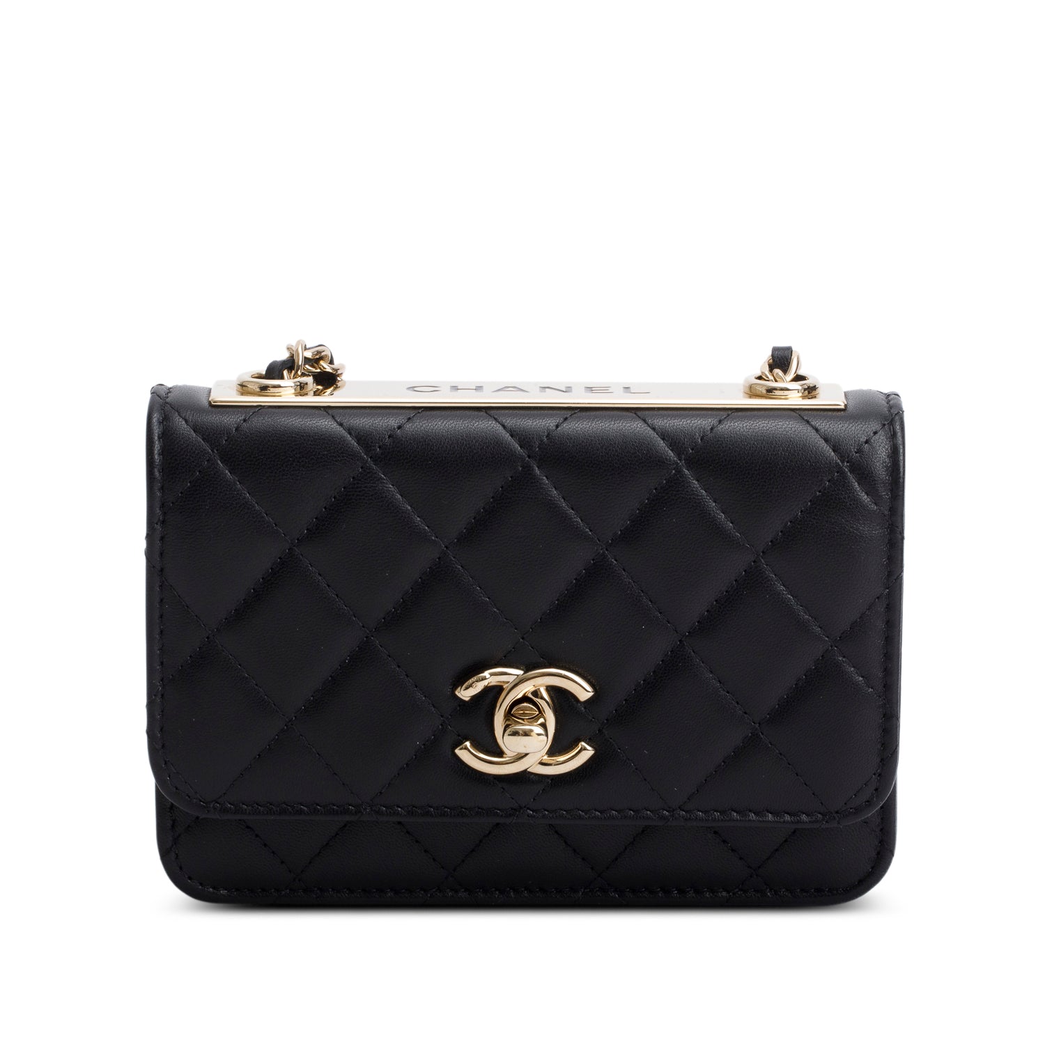 Chanel 2020 Lambskin Quilted Trendy CC Wallet on Chain w/ Authenticity Card