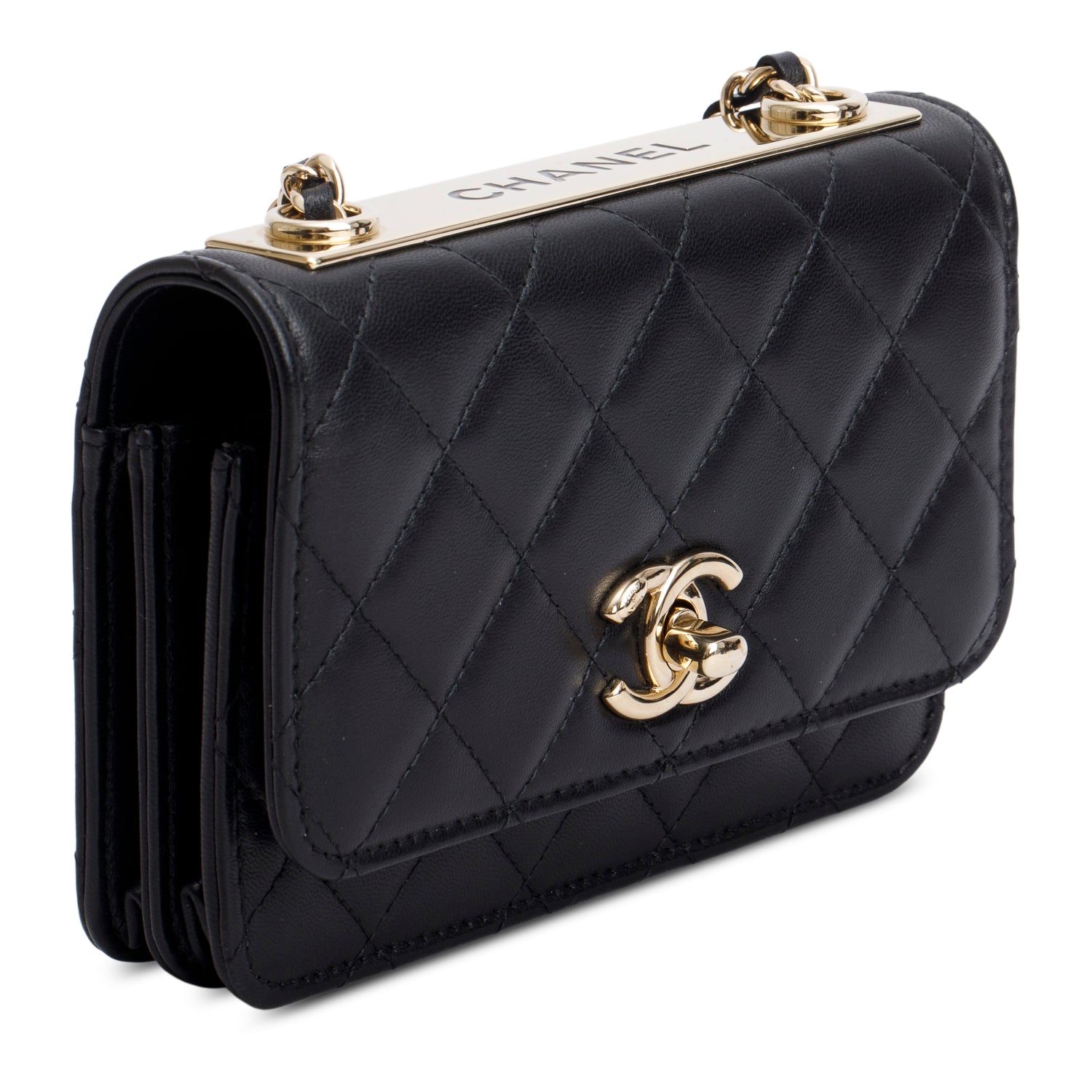 Chanel 2020 Lambskin Quilted Trendy CC Wallet on Chain w/ Authenticity Card