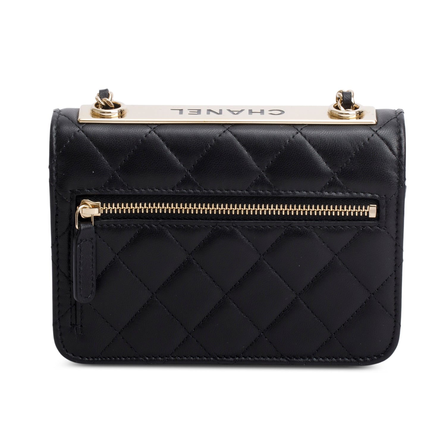 Chanel 2020 Lambskin Quilted Trendy CC Wallet on Chain w/ Authenticity Card