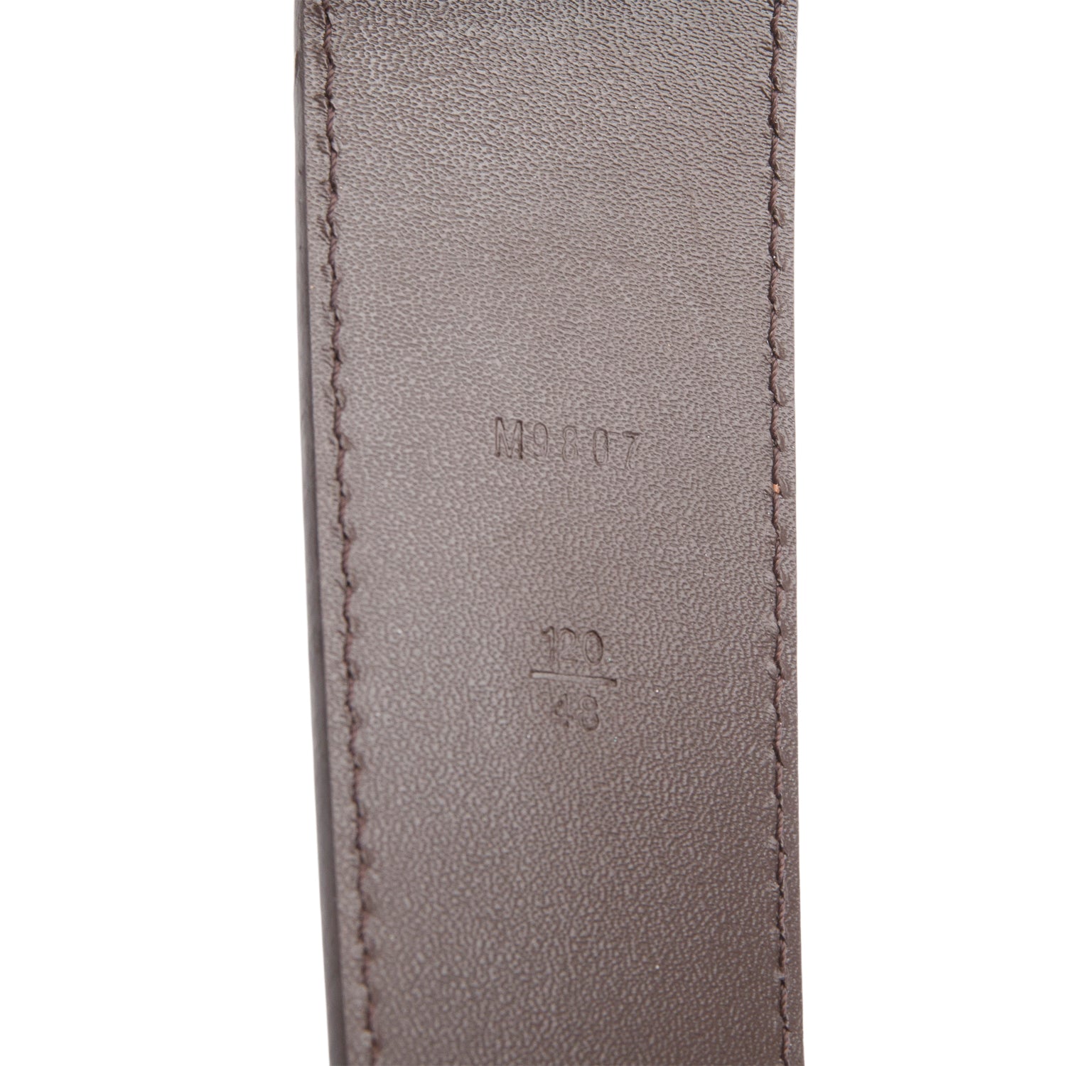 Louis Vuitton Damier Ebene Canvas LV Initiales 40 MM Belt, Size 120 48